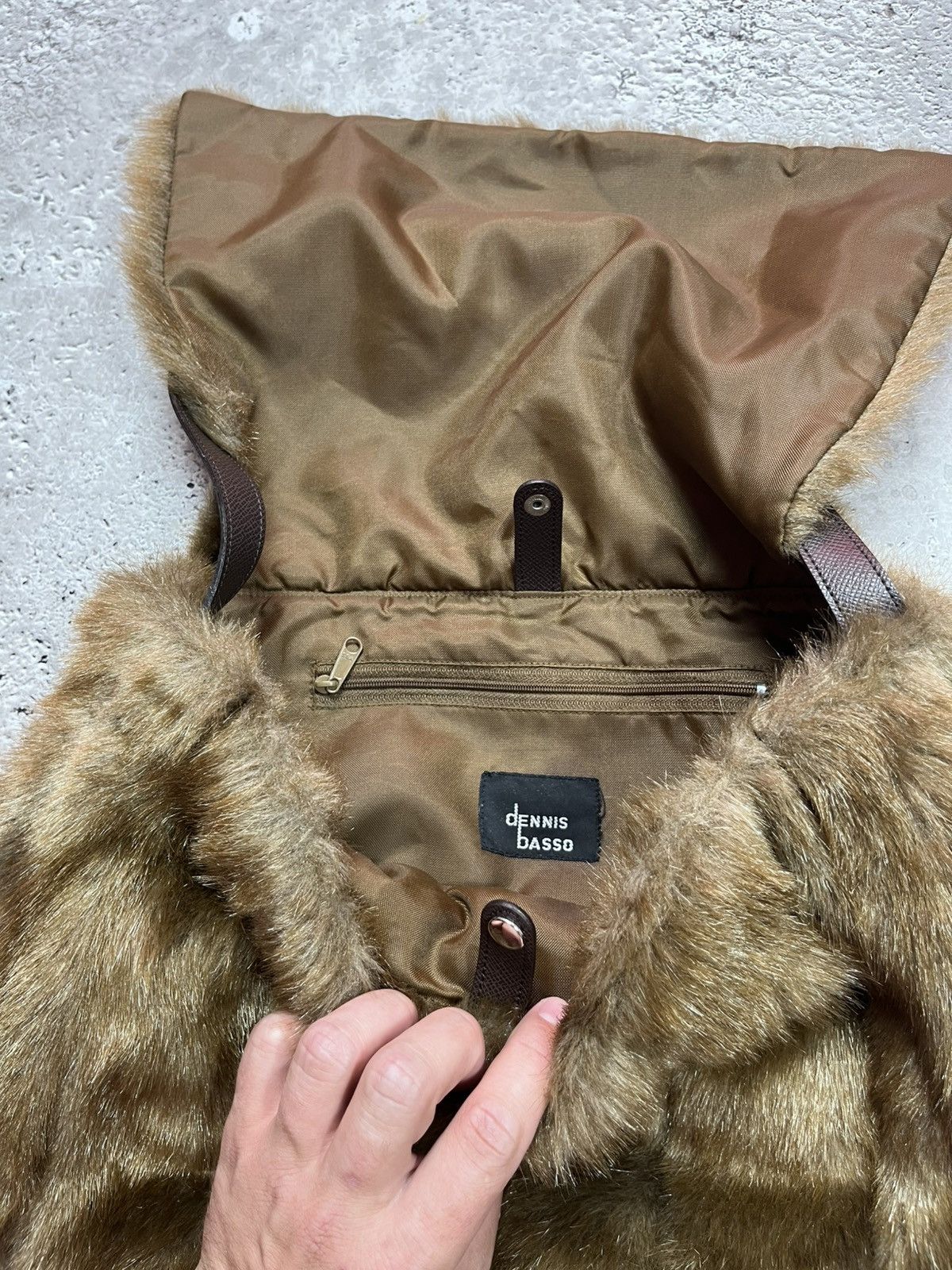 Other Y2K Faux Fur Brown Shoulder Bag 42x28 cm Vintage Style Size ONE SIZE - 6 Thumbnail