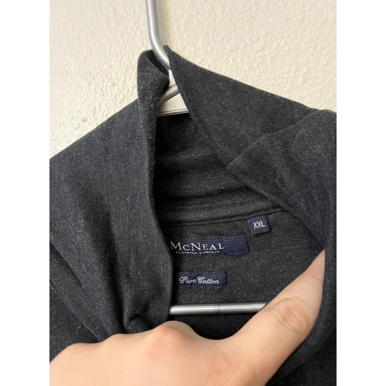 Vintage VINTAGE MCNEAL Turtleneck Knit T Shirt Men’s 2XL Cable-Knit Dark Gray Cotton Organic cotton Sweater Pullover Mens Size US XXL / EU 58 / 5 - 3 Thumbnail
