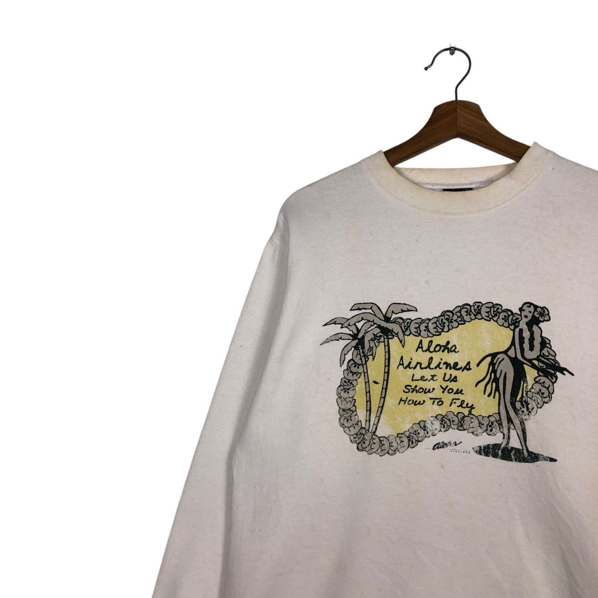 Japanese Brand 📌Vintage Sweatshirt Aloha Airlines Big Logo Design Size US M / EU 48-50 / 2 - 8 Thumbnail