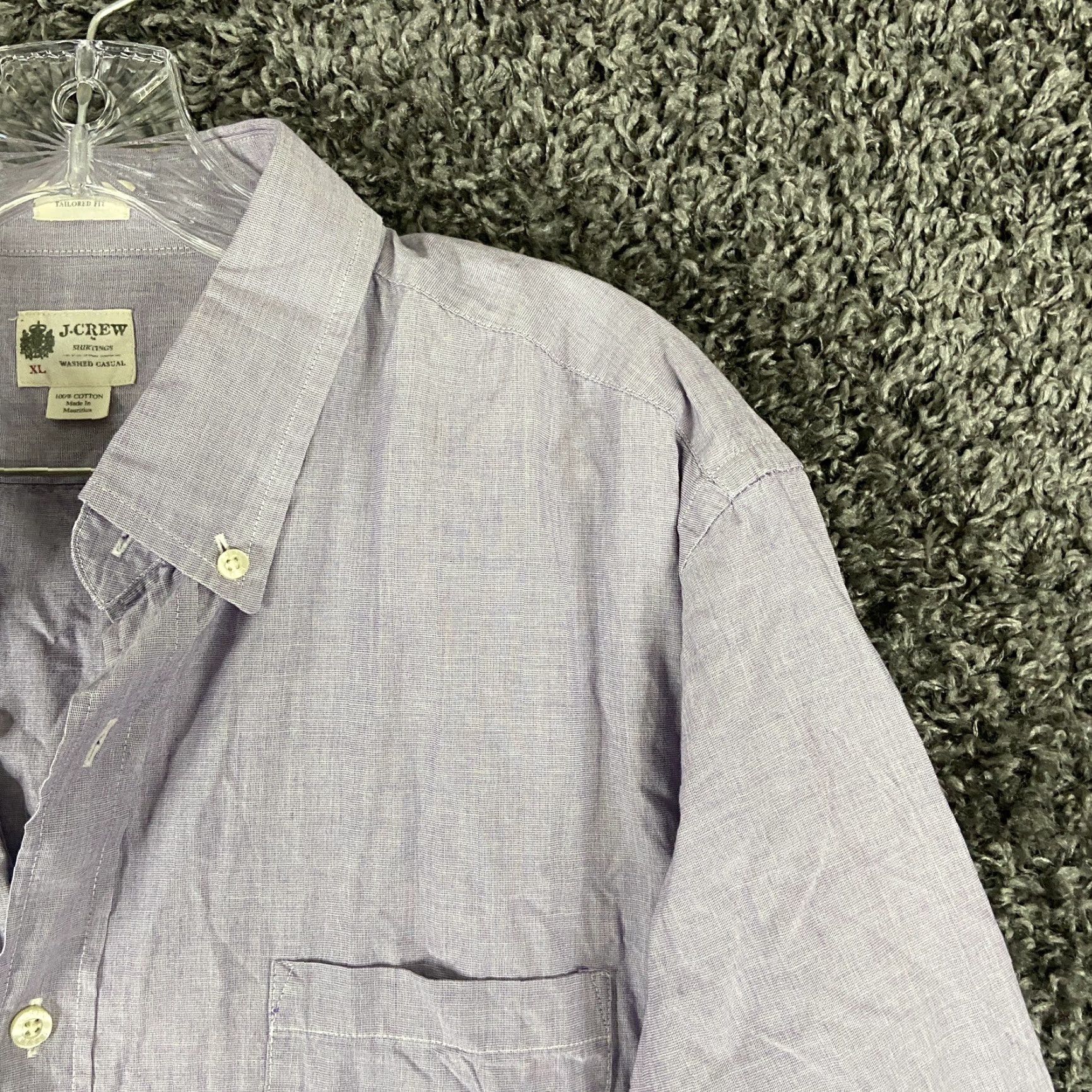 J.Crew VINTAGE J.CREW Shirt Men Adult XL Purple Button-Up Long Sleeve Size US XL / EU 56 / 4 - 4 Thumbnail