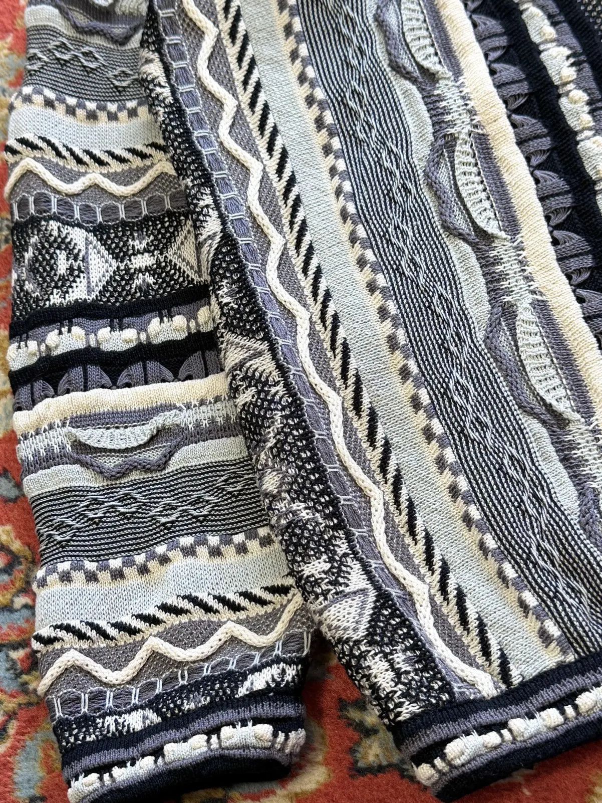 Tundra Canada × Vintage 90s Vintage Tundra 3D Knit Coogi Style Cardigan Size US XL / EU 56 / 4 - 11 Thumbnail