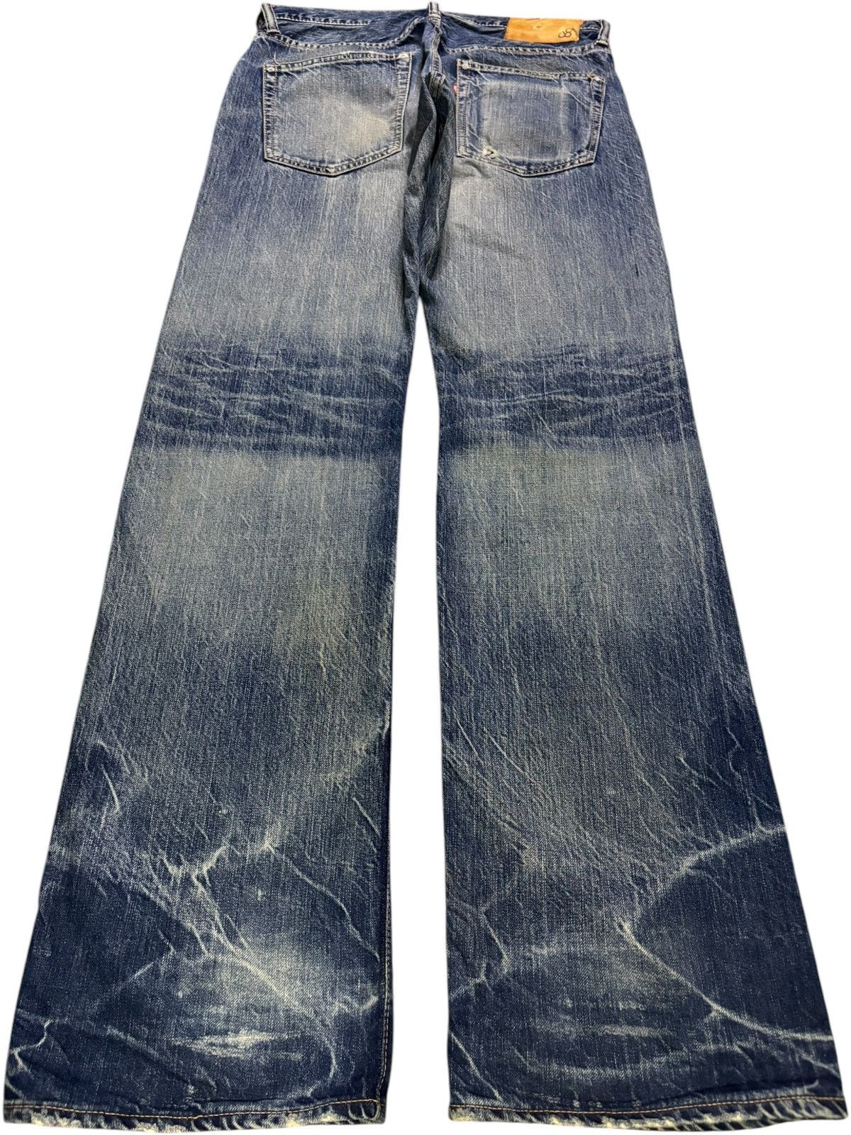 Johnbull Vintage Johnbull Selvedge Mud Wash Distress Baggy Jeans Size US 32 / EU 48 - 2 Thumbnail