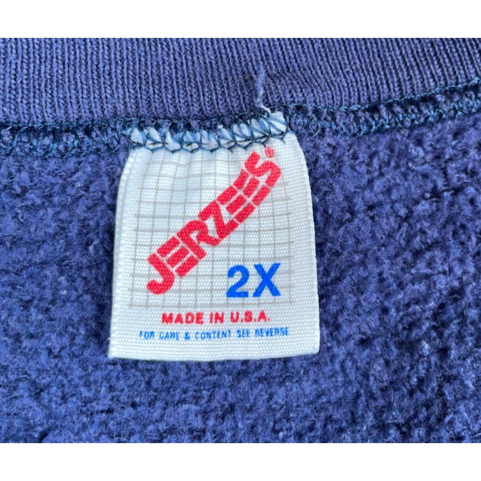 Jerzees VINTAGE Jerzees Sweatshirt 2XL Adult Blue Columbus Nina Ship 500th Anniversary Graphic Print 90s Nautical Retro Size US XXL / EU 58 / 5 - 3 Thumbnail