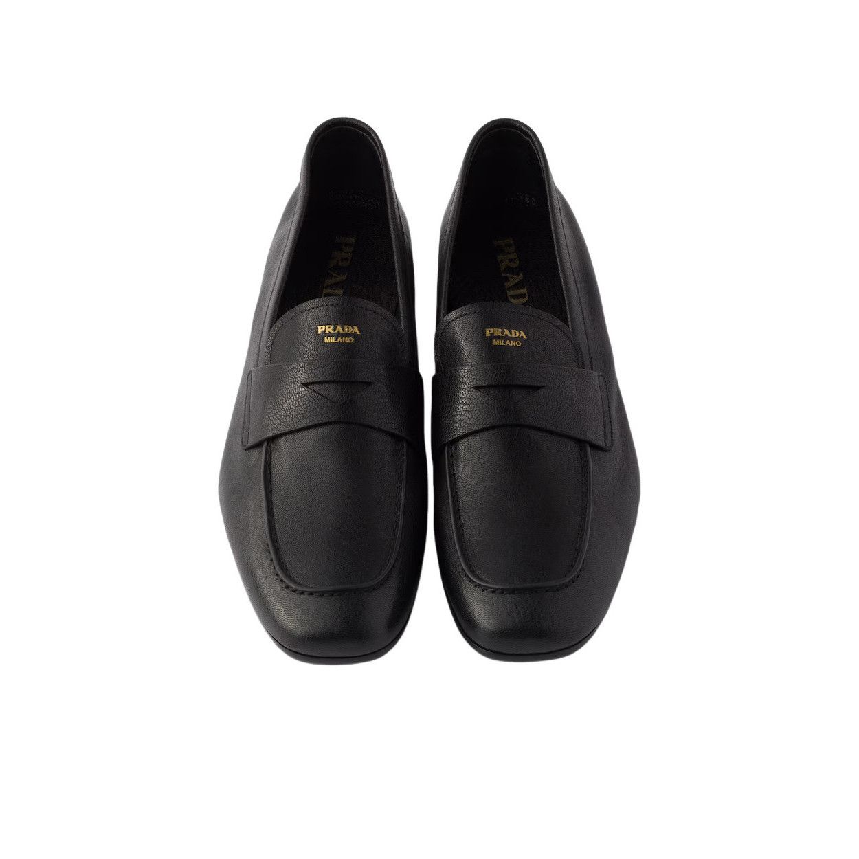 Prada PRADA $1350 Black Leather Loafers New/Authentic (Men's size: Size US 7 / EU 40 - 3 Thumbnail