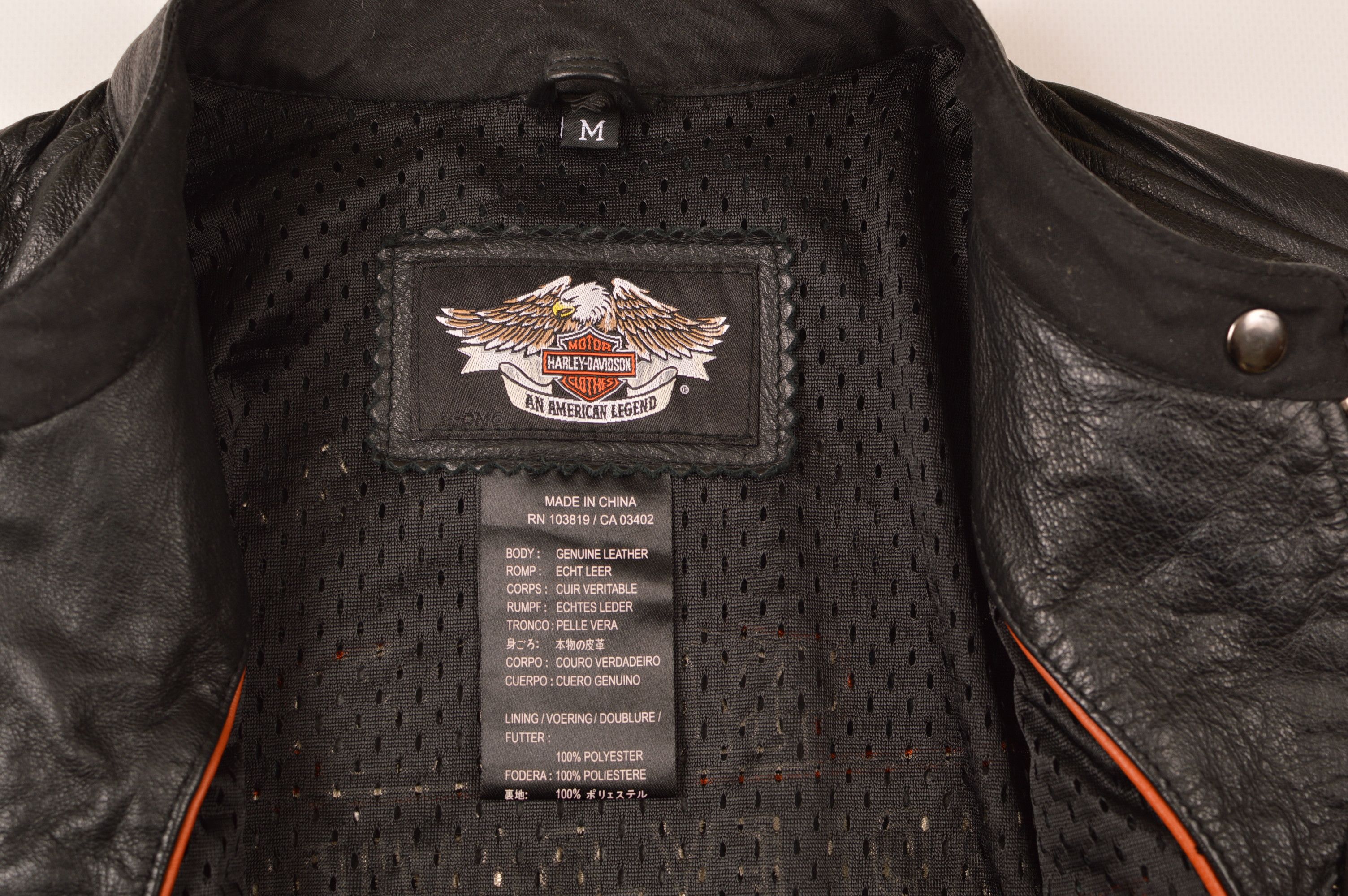 Harley Davidson × Vintage Harley Davidson Women's Miss Enthusiast Leather Jacket Size M / US 6-8 / IT 42-44 - 7 Thumbnail
