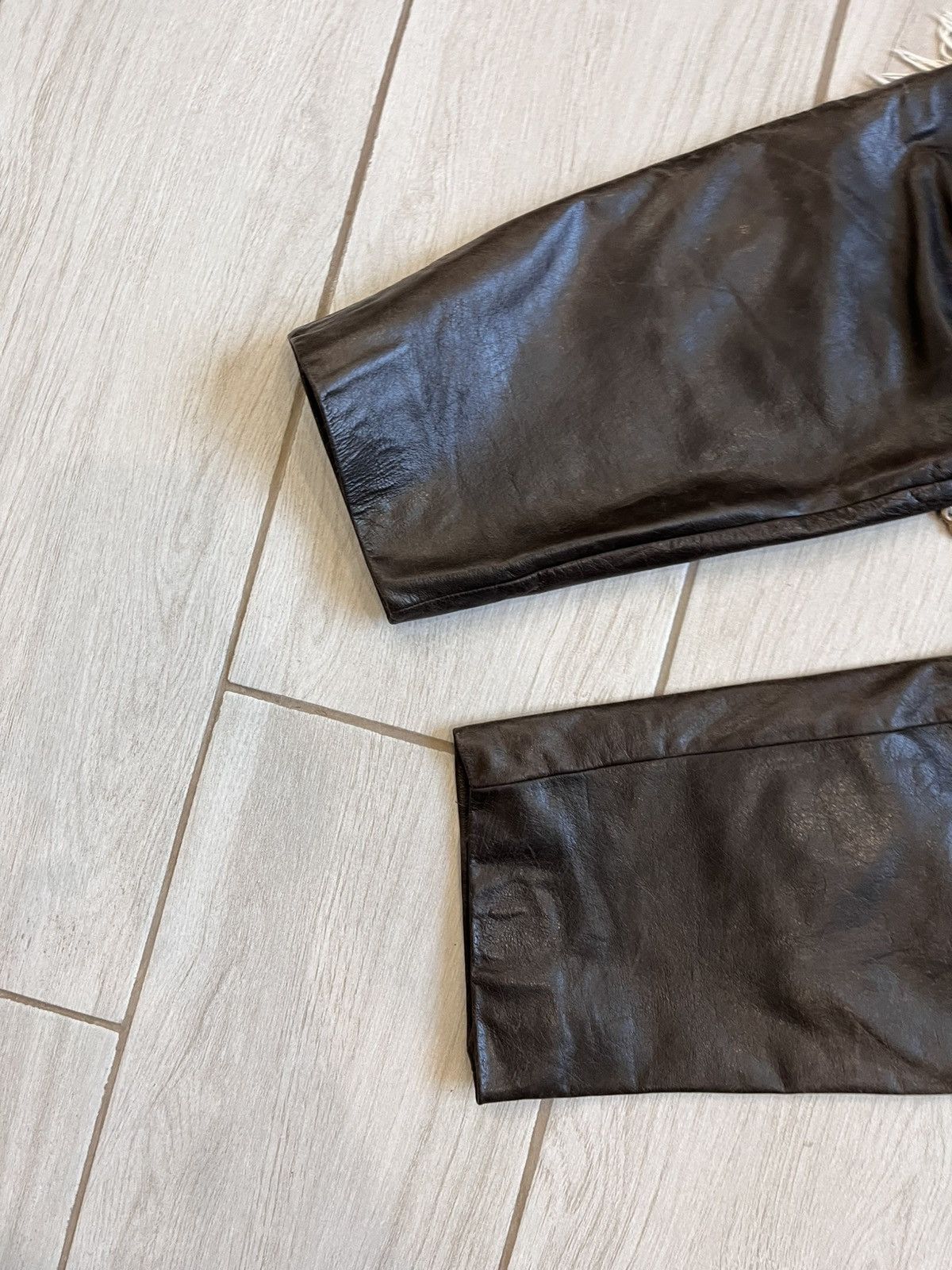 Genuine Leather × Vintage Vintage Virmani Real Leather Pants avantgarde Brown Retro Size 30" / US 8 / IT 44 - 5 Thumbnail