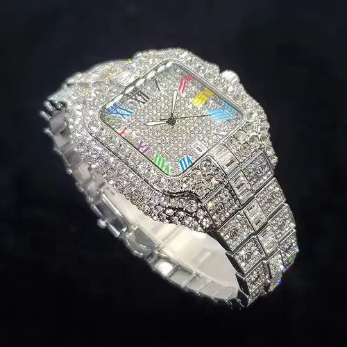 Jewelry Kitajima x Juri Iced Out Square Colorful Number Watch Size ONE SIZE - 3 Thumbnail