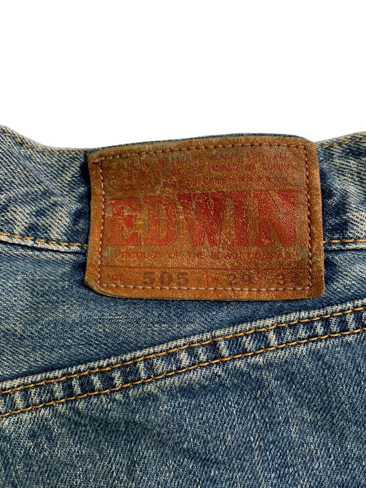 Kapital VINTAGE EDWIN 505 SELVEDGE BAGGY DISTRESSED JAPANESE DENIM Size US 29 - 11 Thumbnail