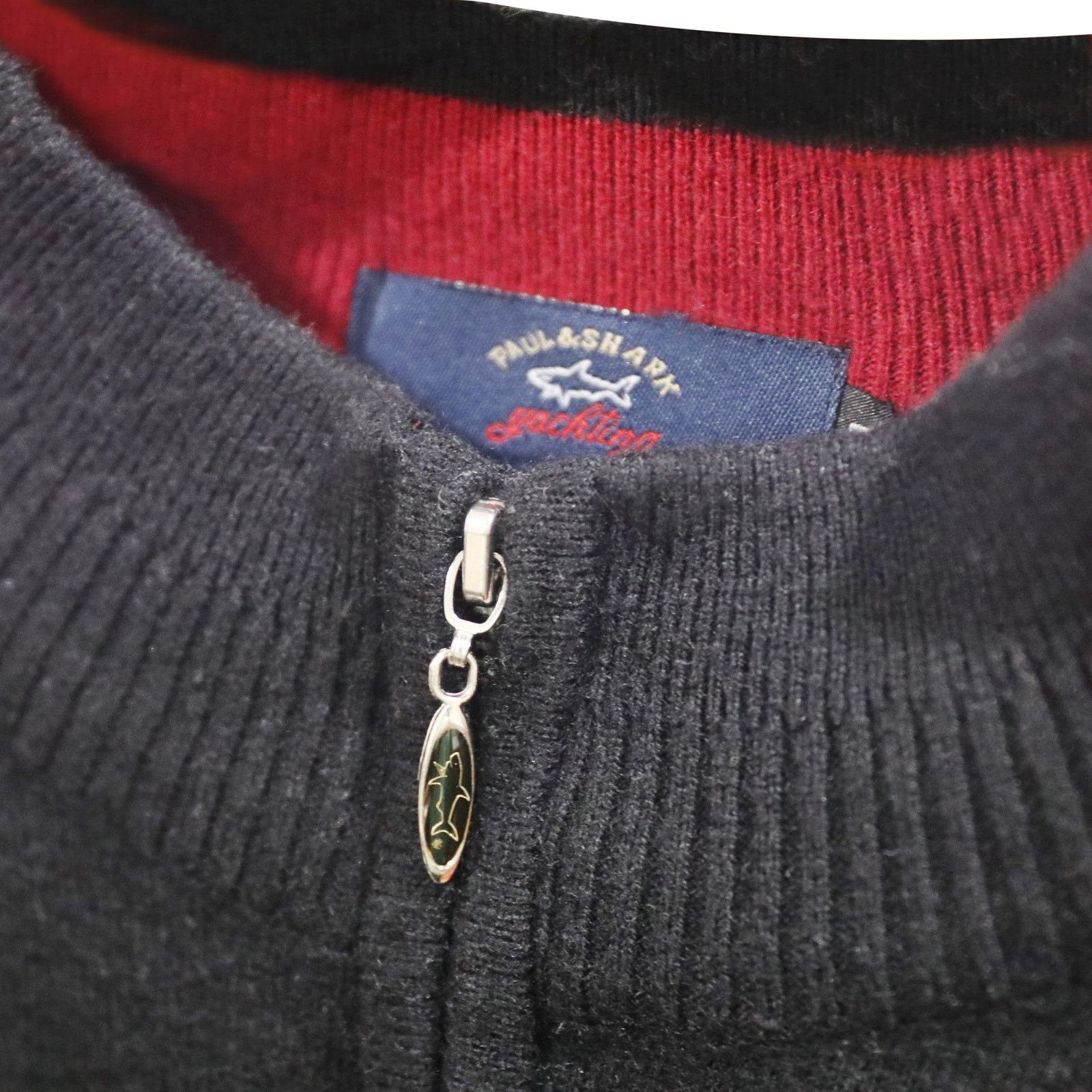 Paul & Shark 🔴 Yachting Quarter-Zip Wool Sweater - Black Size US L / EU 52-54 / 3 - 4 Thumbnail