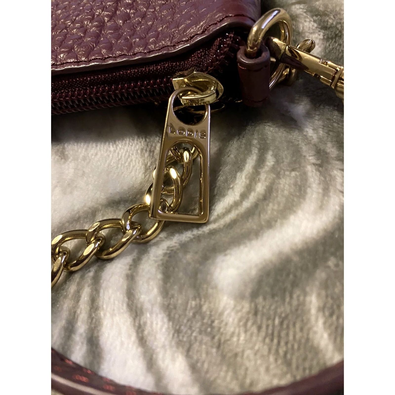 Vintage VINTAGE? No—LODIS Emily Italian Leather Purse 5 in 1 Convertible Bag Burgundy Wine Bag Women Small Size ONE SIZE - 5 Thumbnail