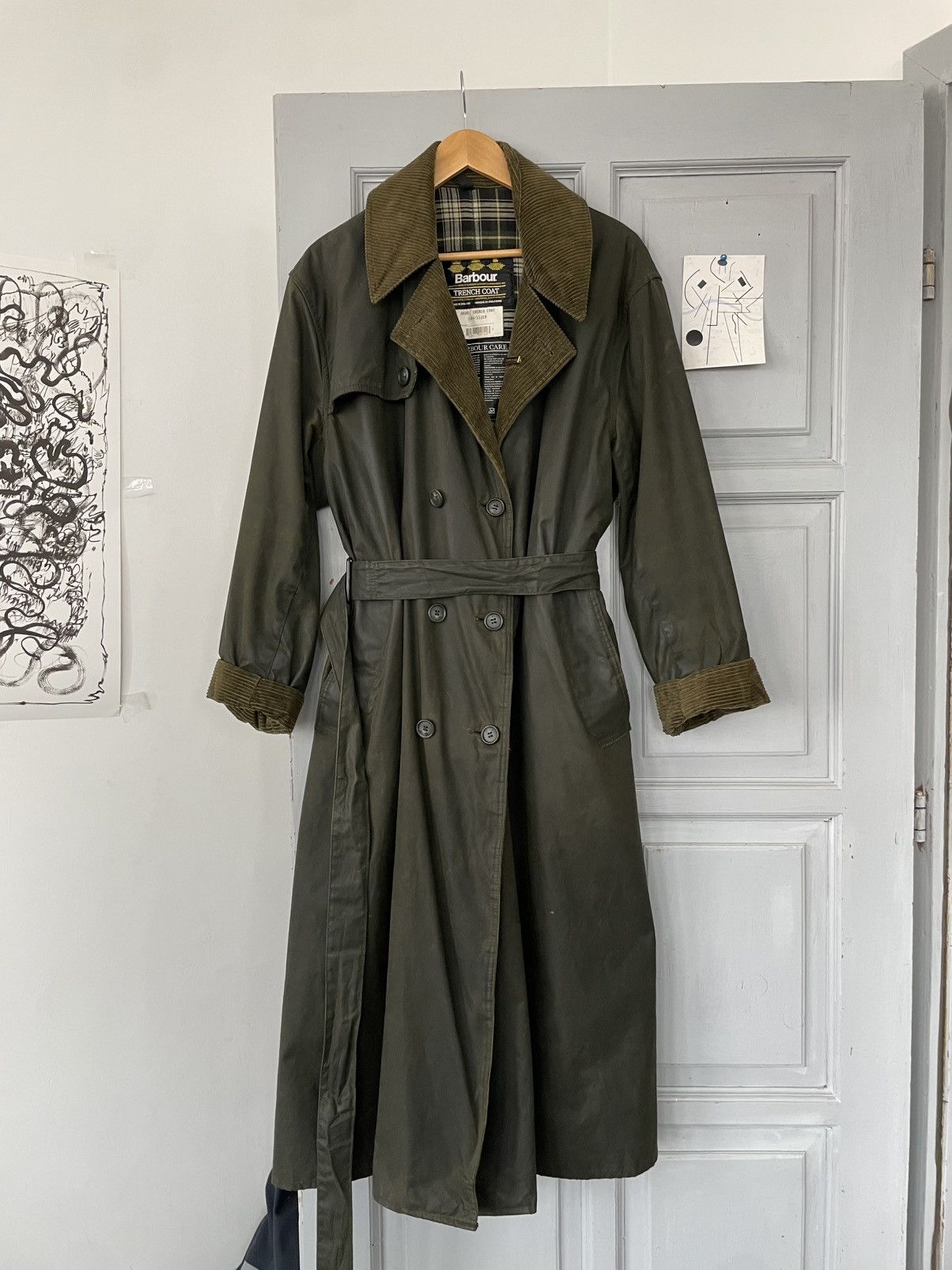 Barbour Vintage 90's Barbour Waxed Trench Coat Jacket A600 | Grailed