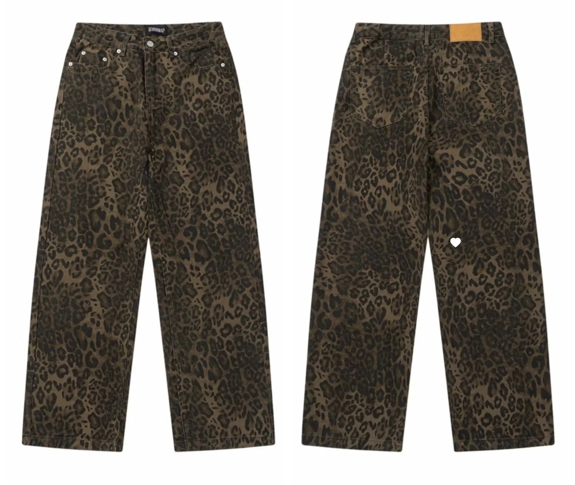Japanese Brand × Jean Vintage Brown Leopard Print Straight Leg Micro Jeans Size US 31 - 7 Thumbnail