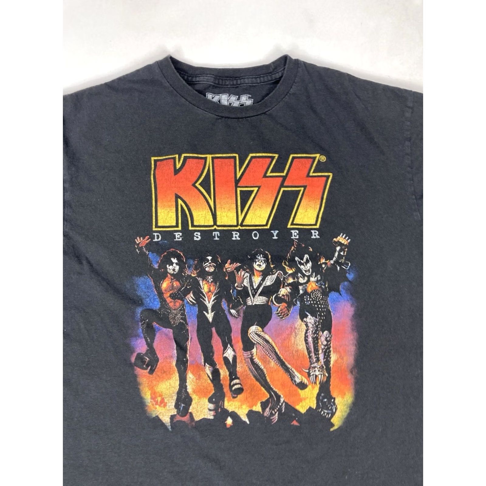 Vintage Kiss T-Shirt Women L Black Short Sleeve Crew Neck Graphic Music Retro Size L / US 10 / IT 46 - 2 Thumbnail