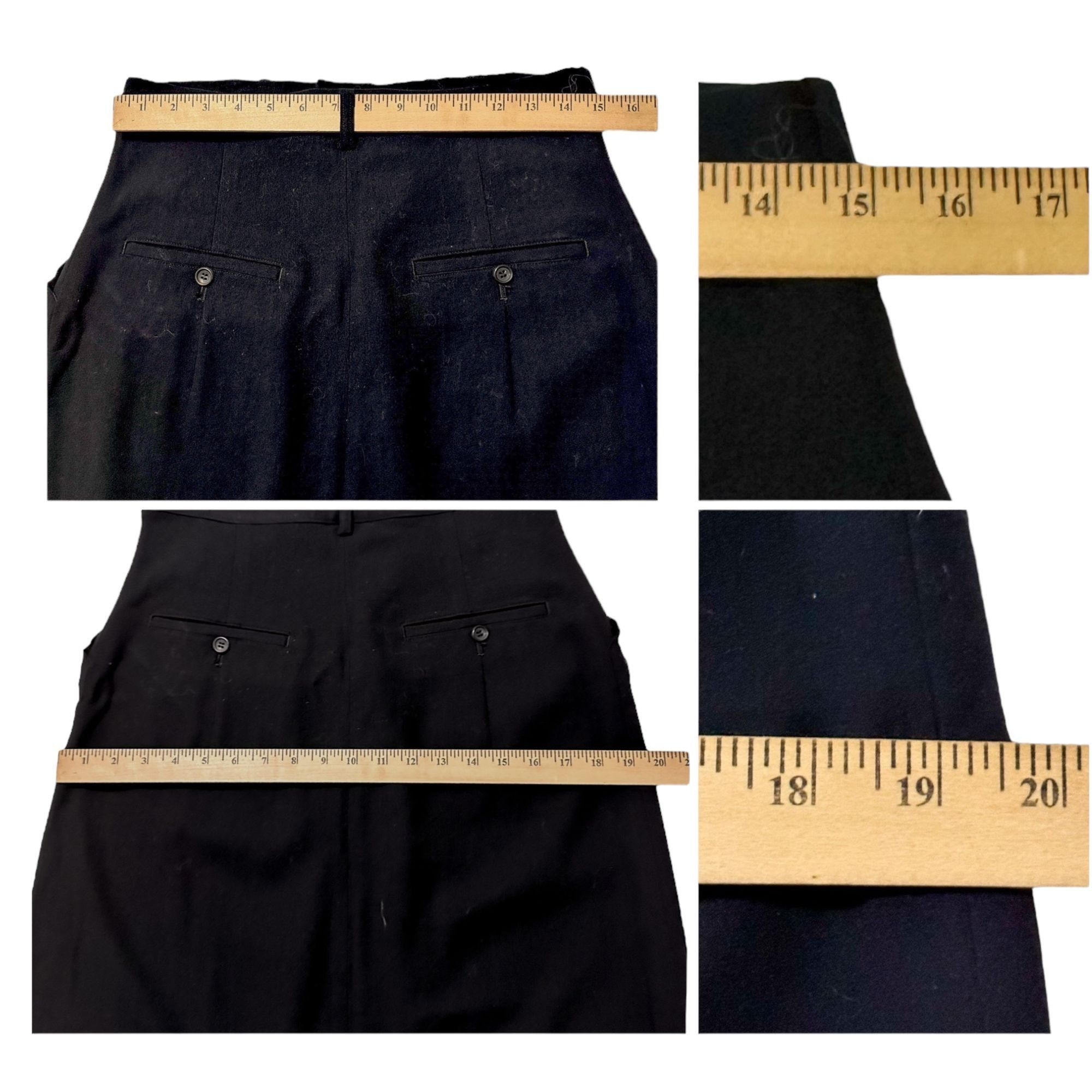 Y's Vintage Y’s Yohji Yamamoto Black wool midi skirt, One size Size 30" / US 8 / IT 44 - 11 Thumbnail