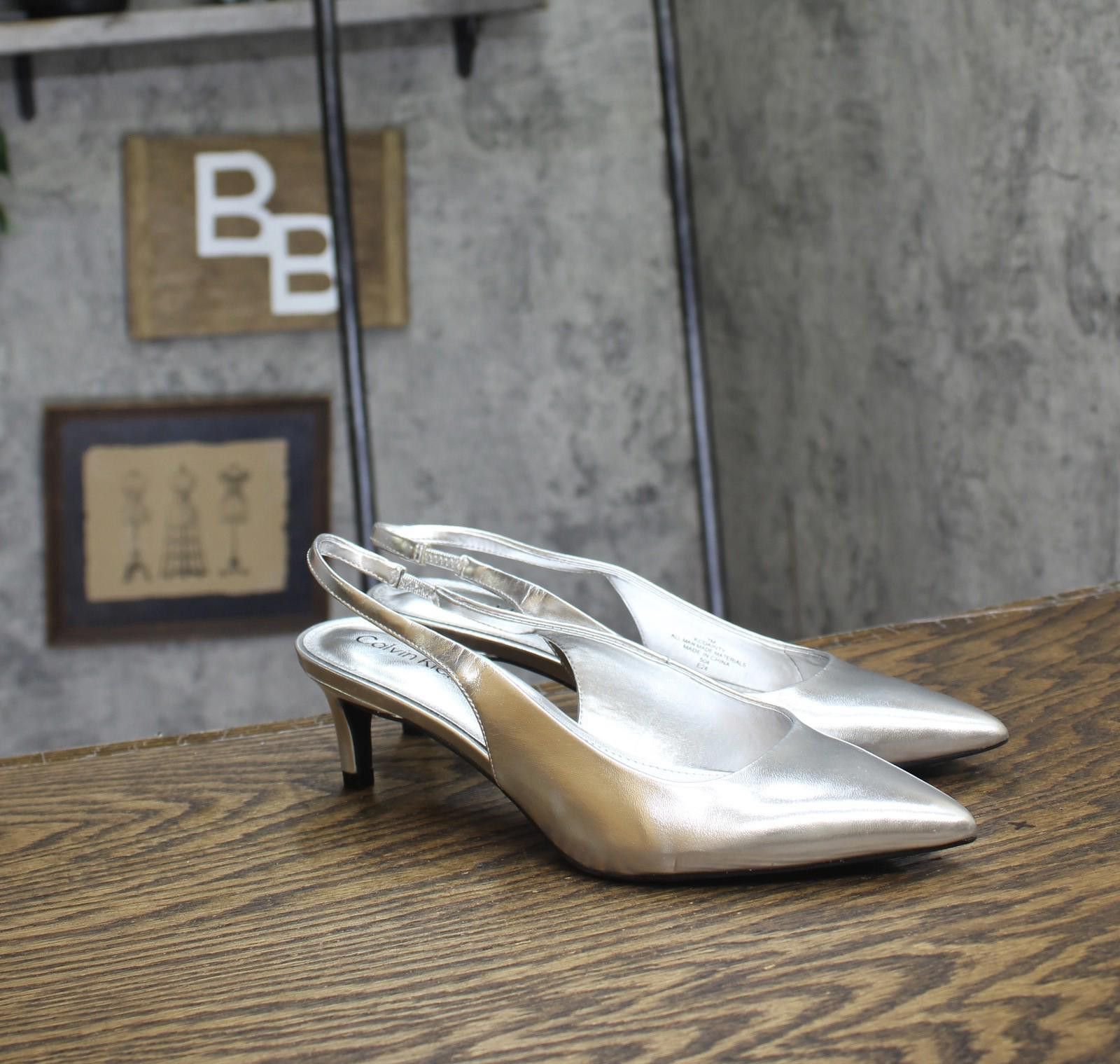 Calvin Klein Calvin Klein Mule Dainty Pumps Kcdainty Silver Gray 7m Size US 7 / IT 37 - 1 Thumbnail