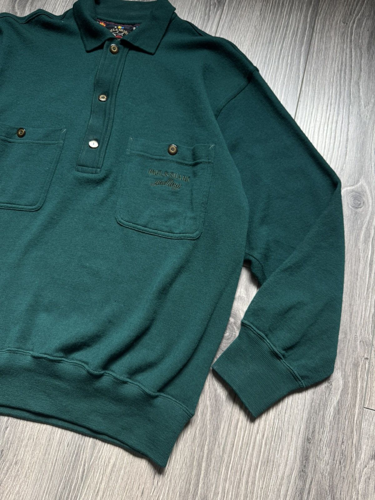Paul & Shark Vintage Paul & Shark Wool Mint Green Sweater L Size US L / EU 52-54 / 3 - 4 Thumbnail