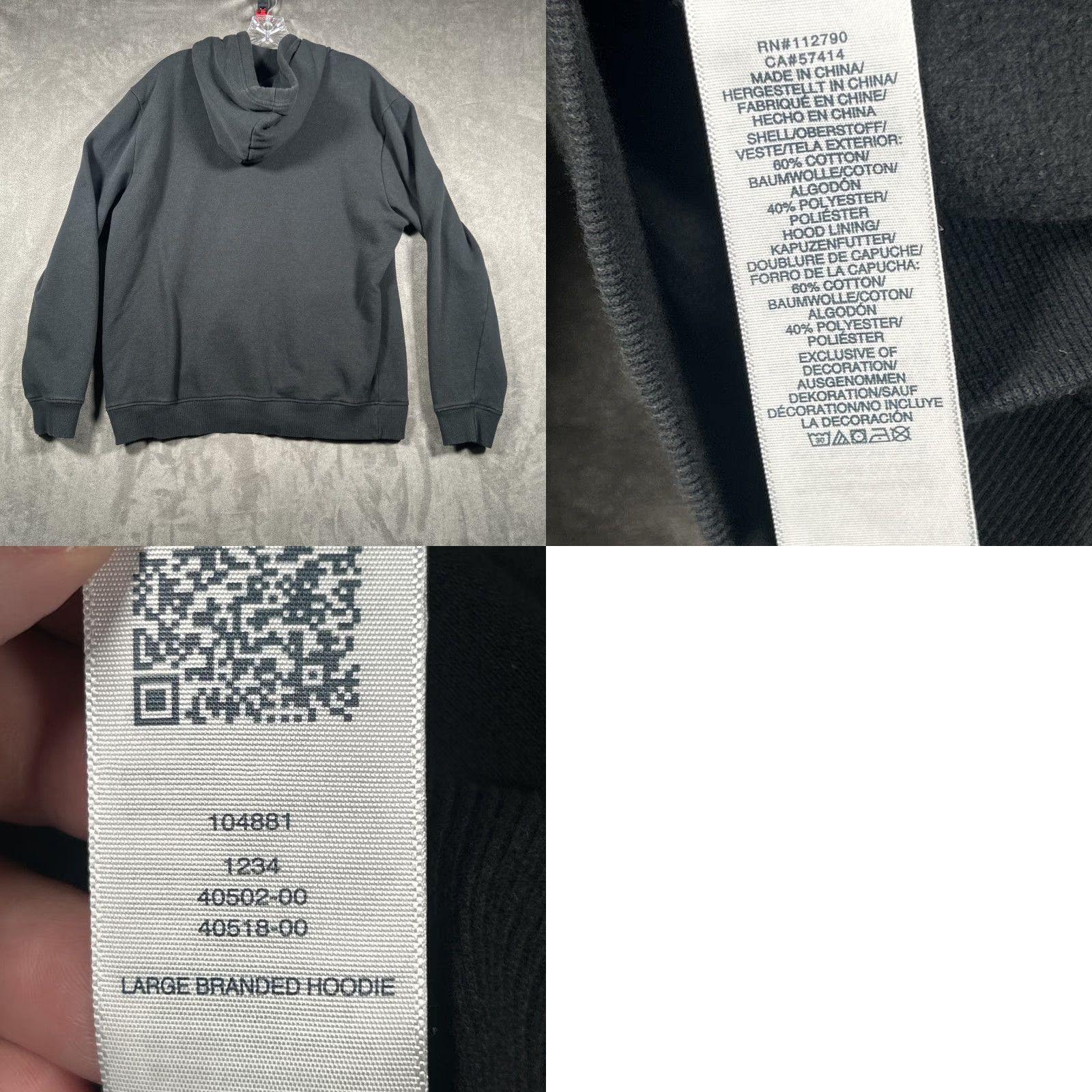 True Religion TRUE RELIGION Hoodie Mens L Black Pullover Logo Pocket Casual Size US L / EU 52-54 / 3 - 8 Thumbnail