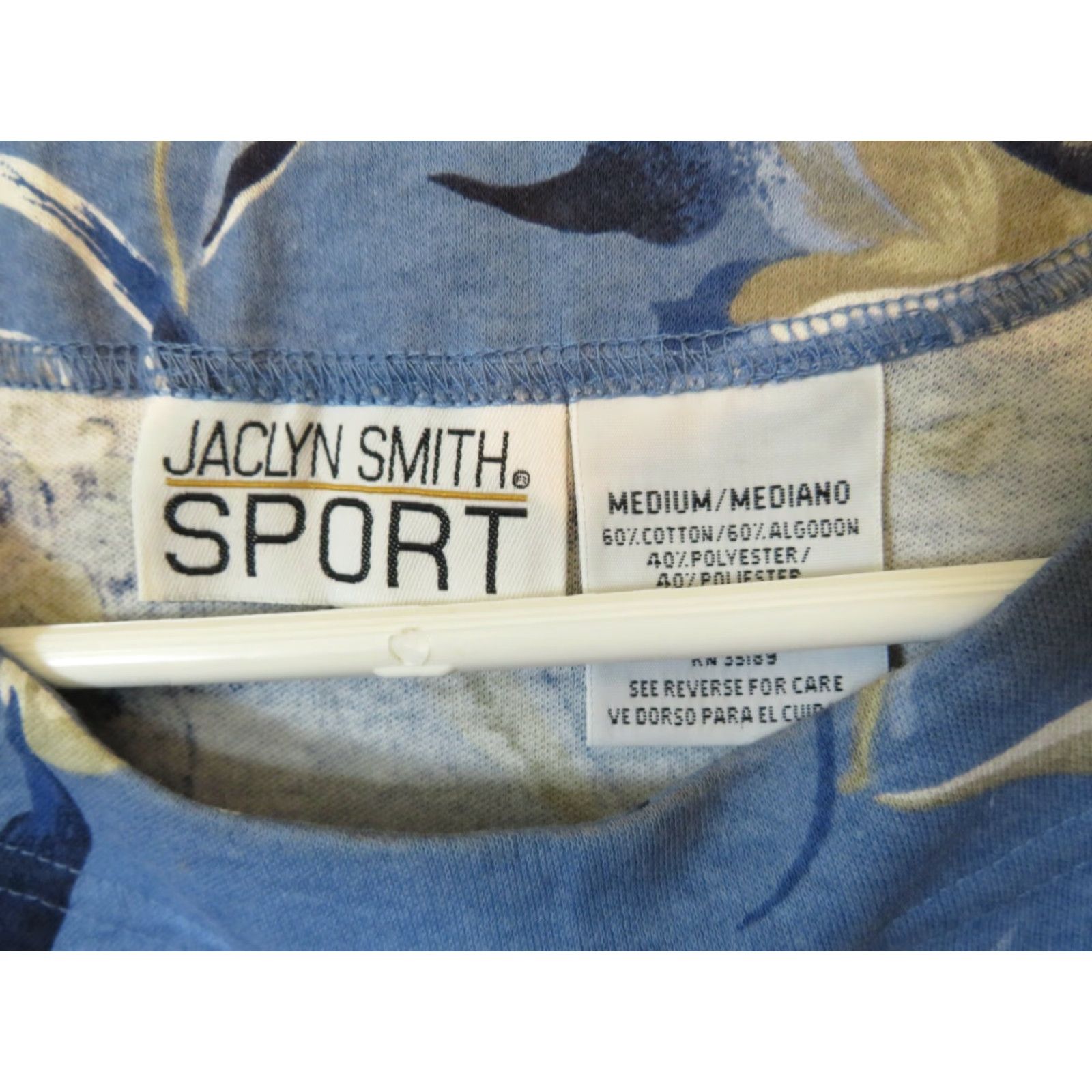 Vintage VINTAGE Jaclyn Smith Shirt Blue Floral M Adult? Size M / US 6-8 / IT 42-44 - 3 Thumbnail