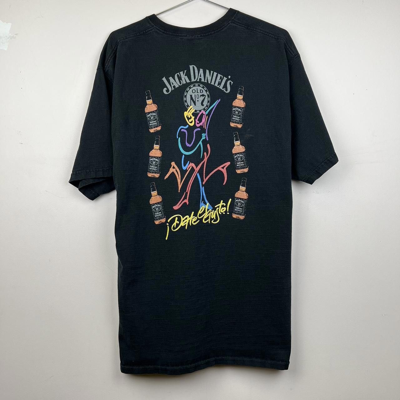 Fruit Of The Loom Vintage 90s Jack Daniel's Graphic Tee - Black Retro Design Size US XL / EU 56 / 4 - 1 Thumbnail