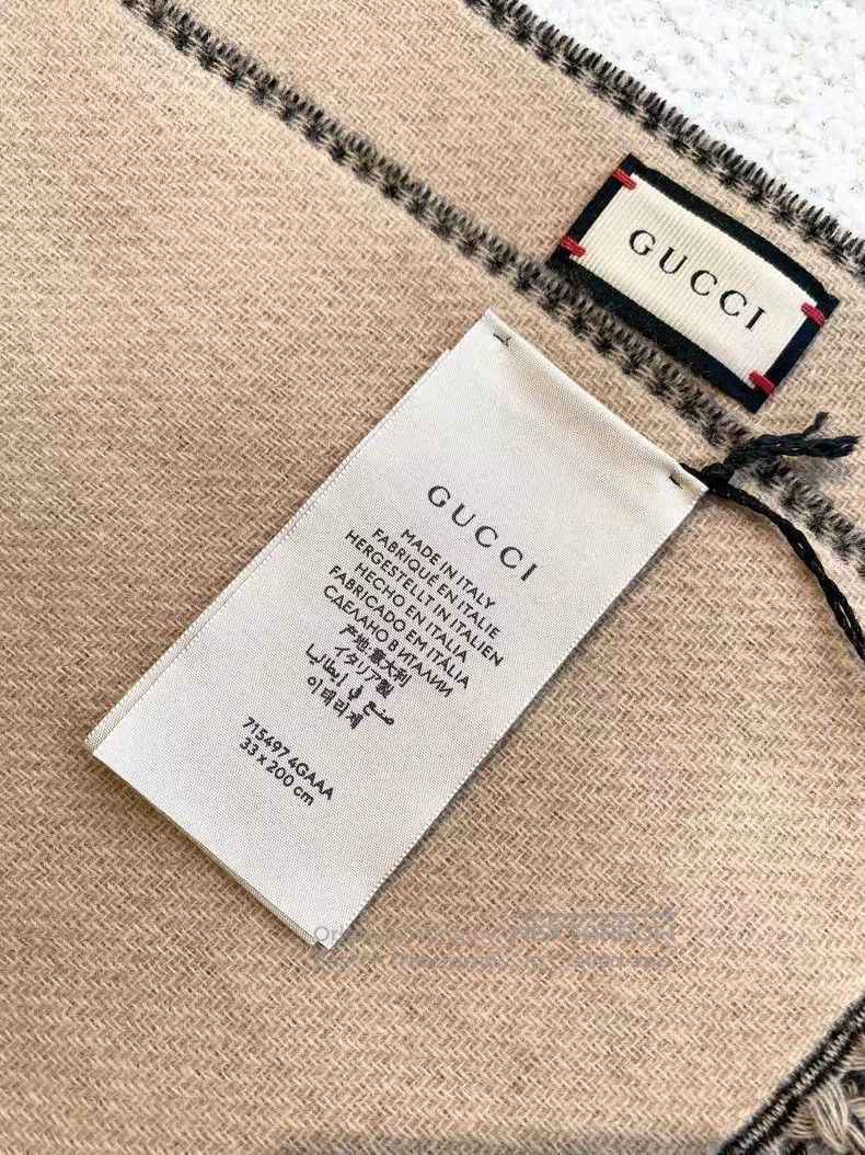 Gucci Gucci Cashmere double-sided scarf Size ONE SIZE - 5 Thumbnail