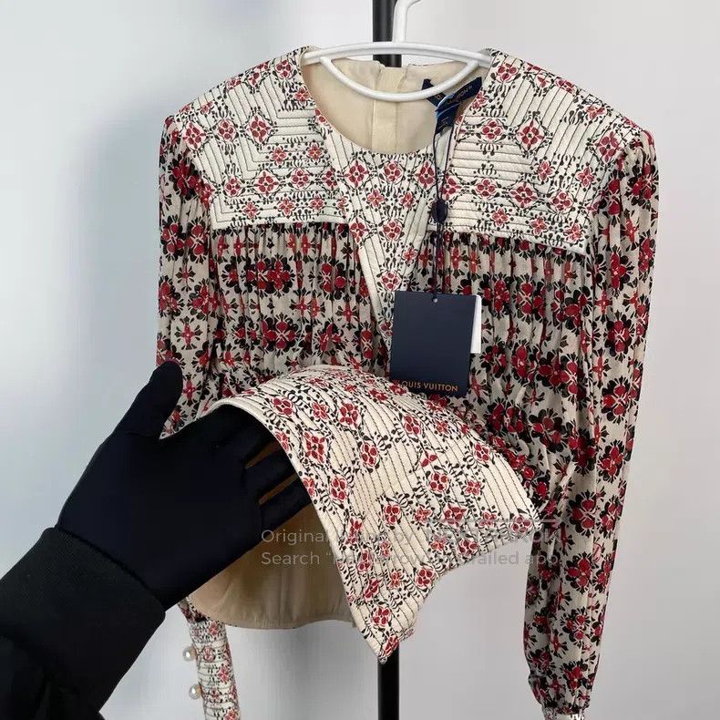 Louis Vuitton Louis Vuitton Retro French Floral Full Print Long Sleeve Size XS / US 0-2 / IT 36-38 - 5 Thumbnail