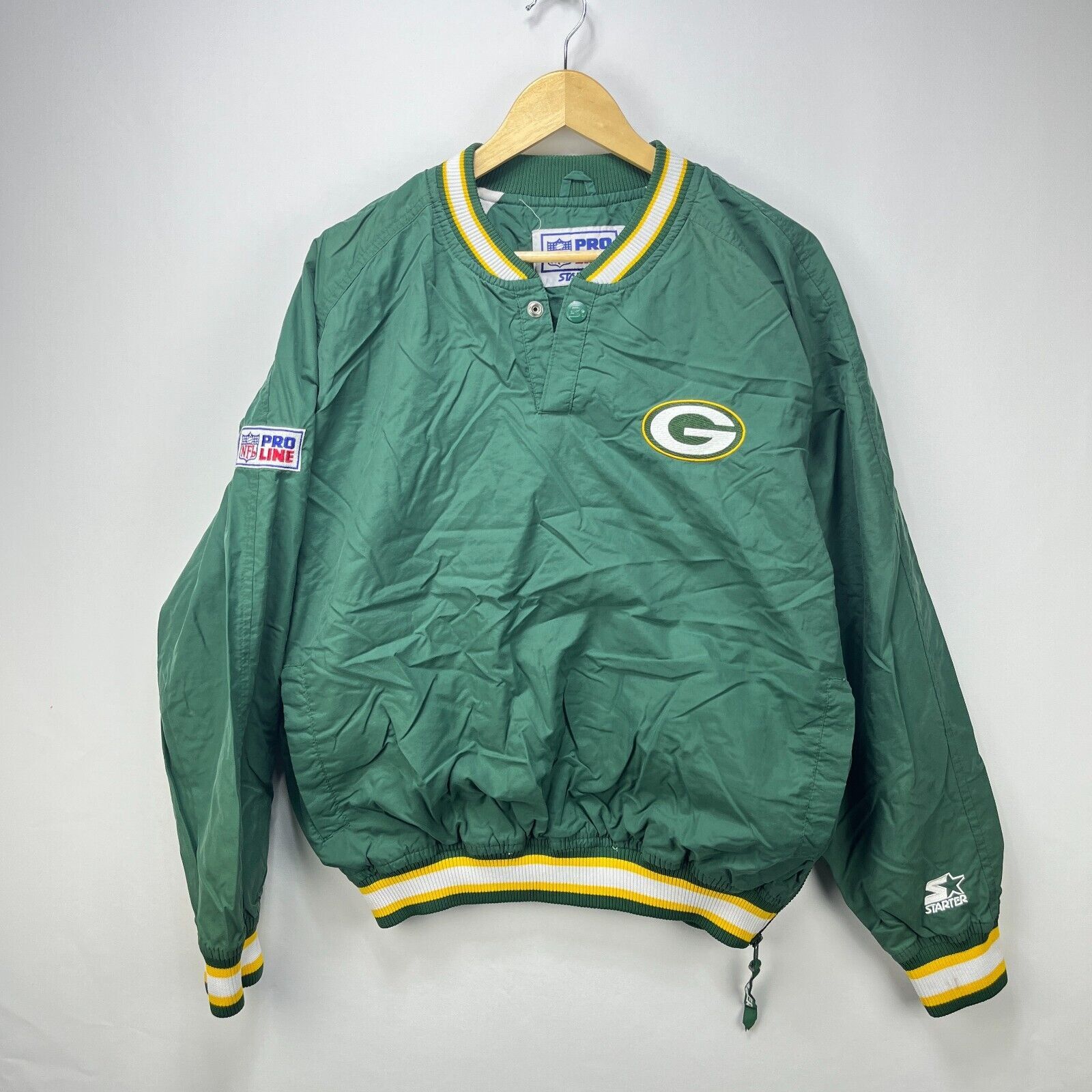 Vintage 90s Green Bay Packers Starter Pullover Jacket XL NFL