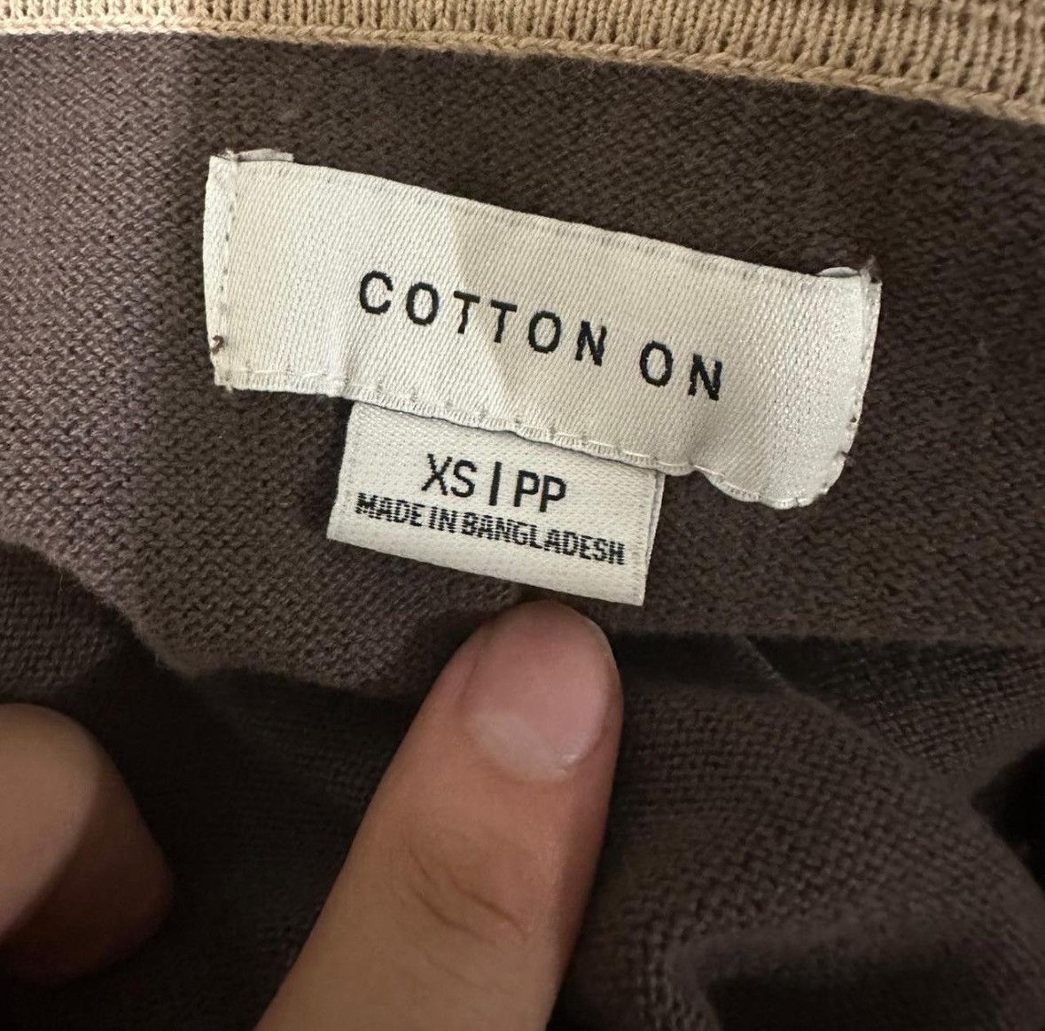 Cotton On Brown and cream collared Cotton On Polo Tee without buttons Size US XS / EU 42 / 0 - 3 Thumbnail