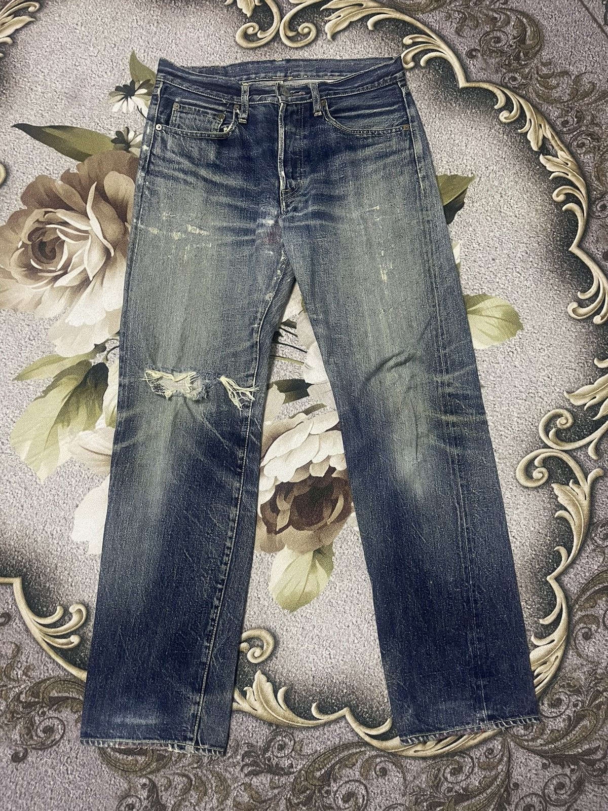 Japanese Brand Kapital Jeans Distressed Selvedge Size US 32 / EU 48 - 1 Thumbnail