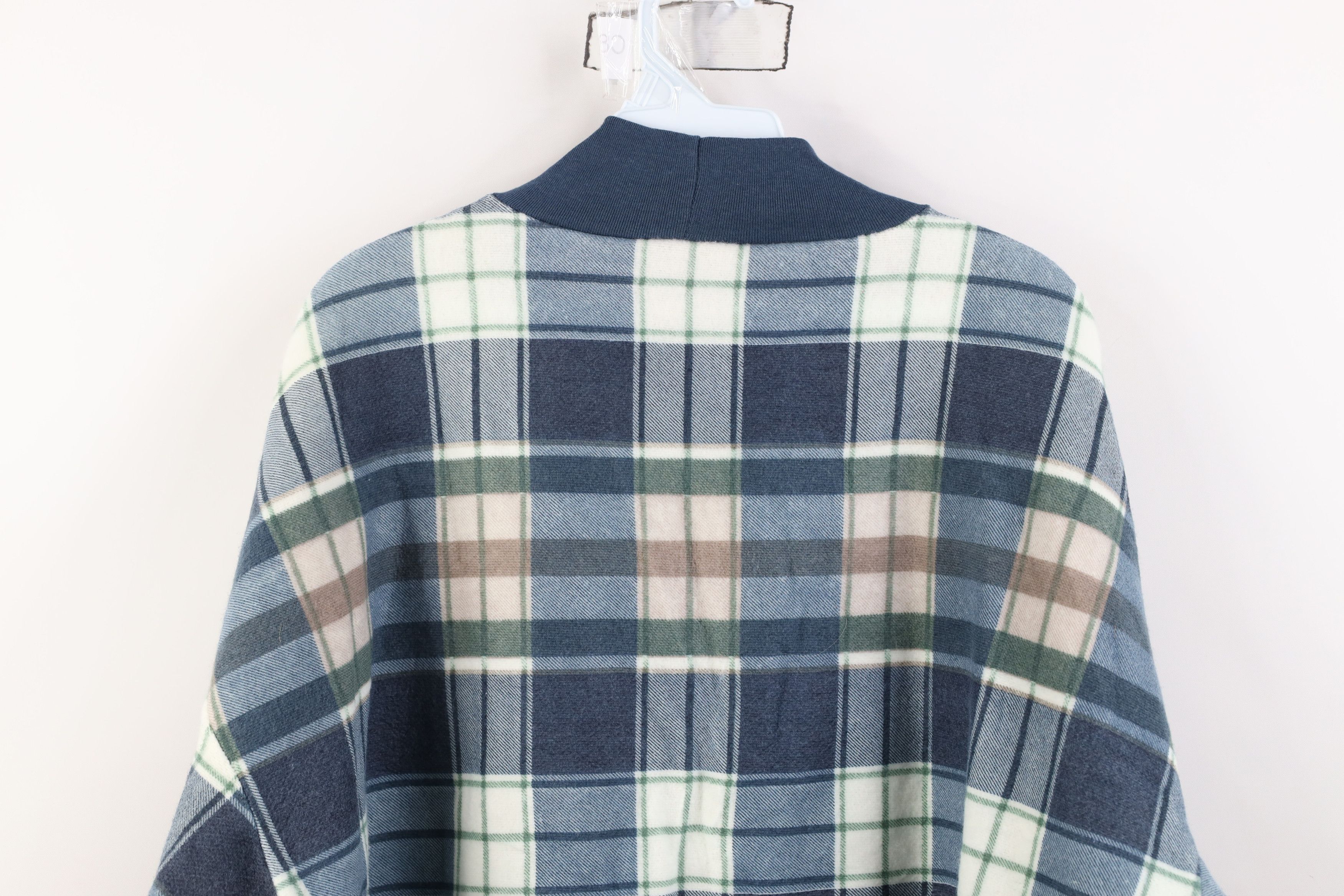 Vintage Vintage 90s Streetwear Mock Neck Fleece Sweatshirt Plaid Size 3XL / US 20-22 - 9 Thumbnail