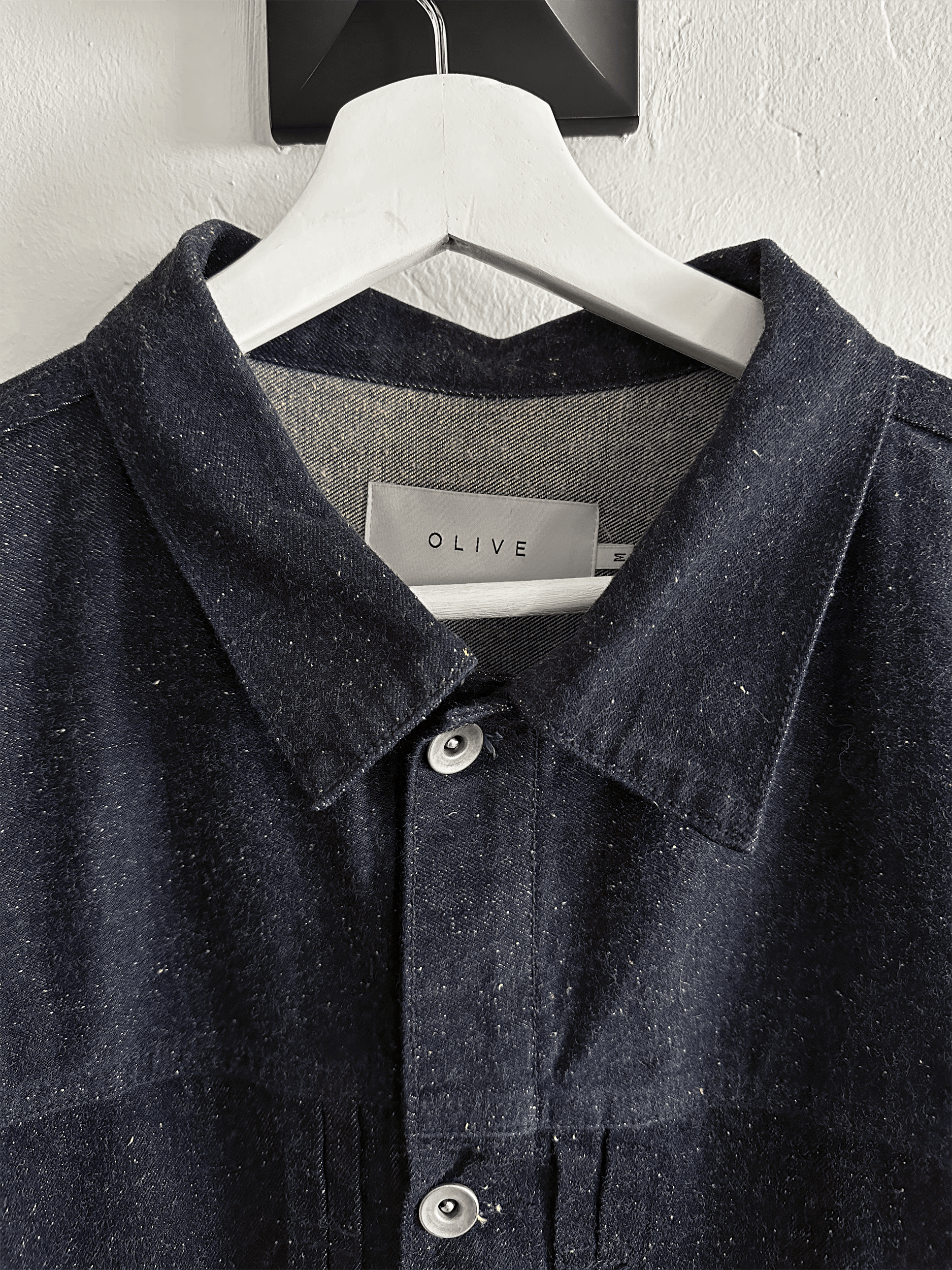 Olive Olive Speckled Raw Indigo Denim Chore Jacket Levis Selvedge Size US M / EU 48-50 / 2 - 4 Thumbnail