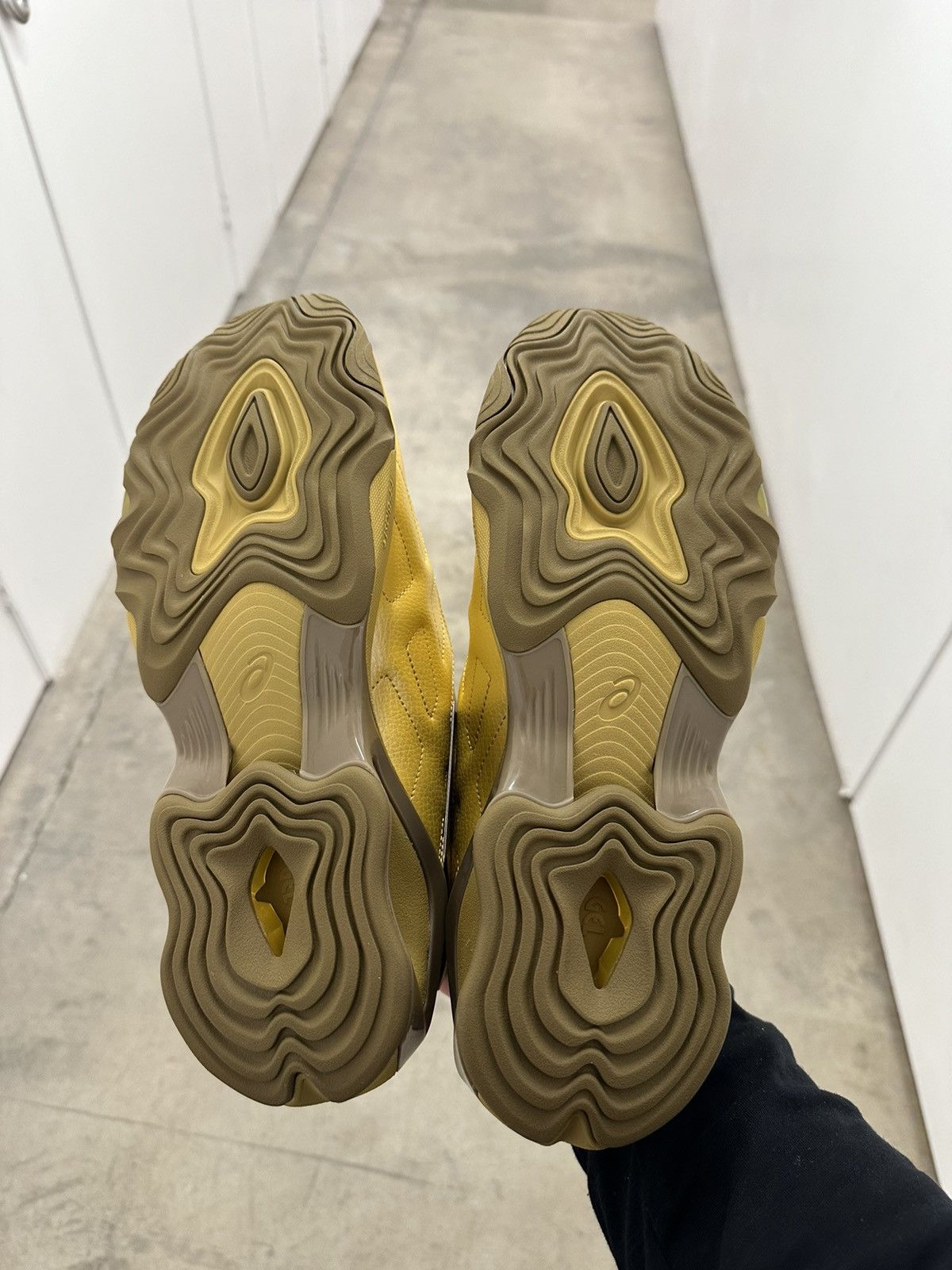 Asics × Kiko Kostadinov ASICS, kiko kostadinov. Yellow mixed material runners. Size US 12 / EU 45 - 11 Thumbnail