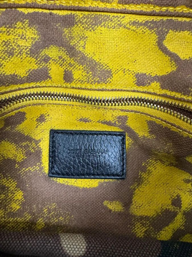 Dolce & Gabbana 2000s Dolce & Gabbana Military Camo Aged Yellow Shoulder Bag Size ONE SIZE - 8 Thumbnail