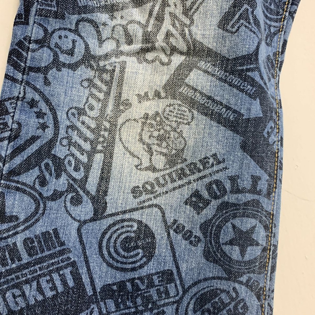 If Six Was Nine Rare Co&Lu Jeans Allover Graphic Print Denim Size US 30 / EU 46 - 9 Thumbnail