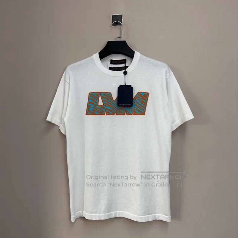 Louis Vuitton Louis Vuitton Blue and orange zebra embroidered short slee Size US M / EU 48-50 / 2 - 1 Thumbnail