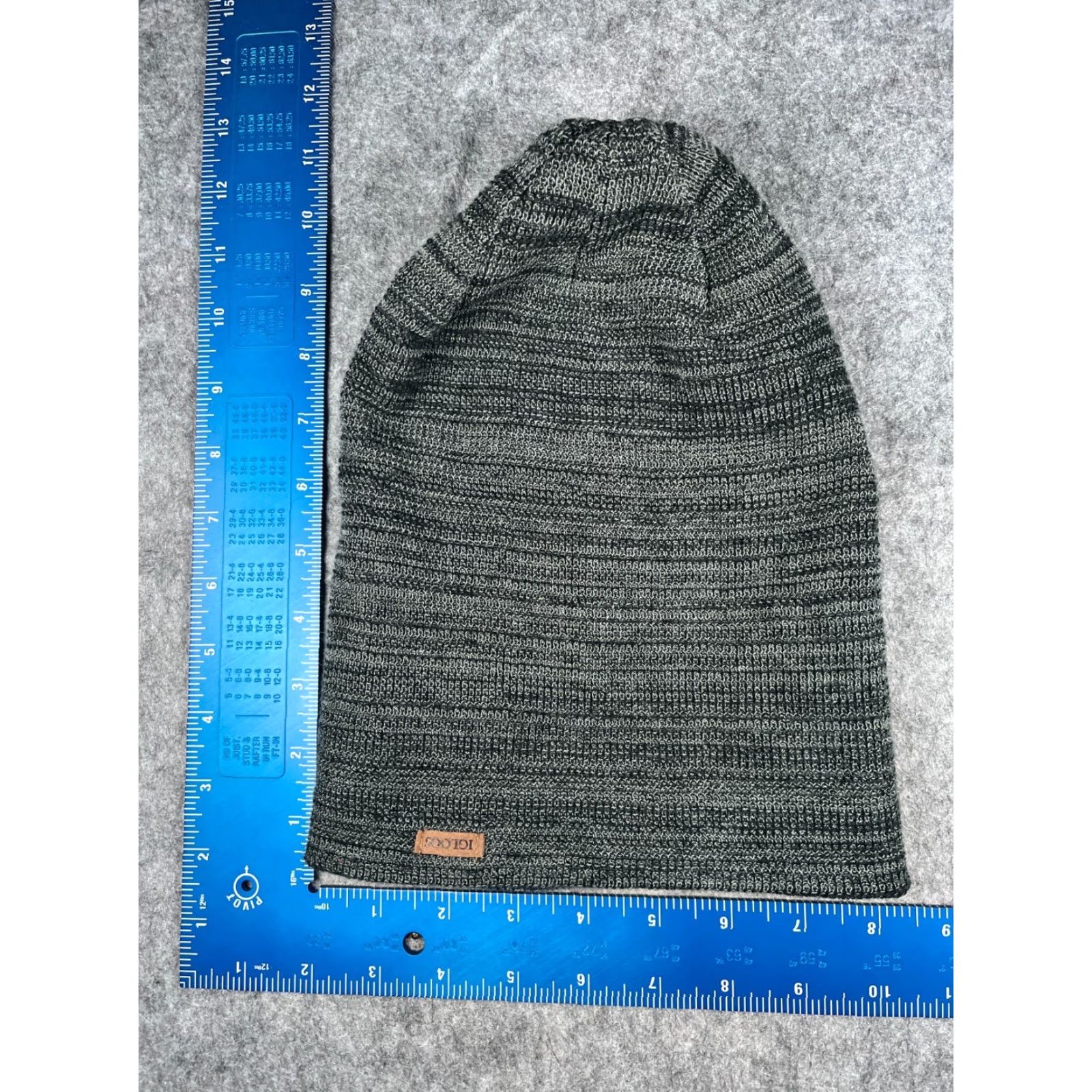 Vintage Igloos Beanie Adult One Size Gray Black White Stripe Knit 100% Acrylic Ski Hat/Cap Unisex Adults Beanie Striped Outdoor Winter Mens Womens Size ONE SIZE - 5 Thumbnail
