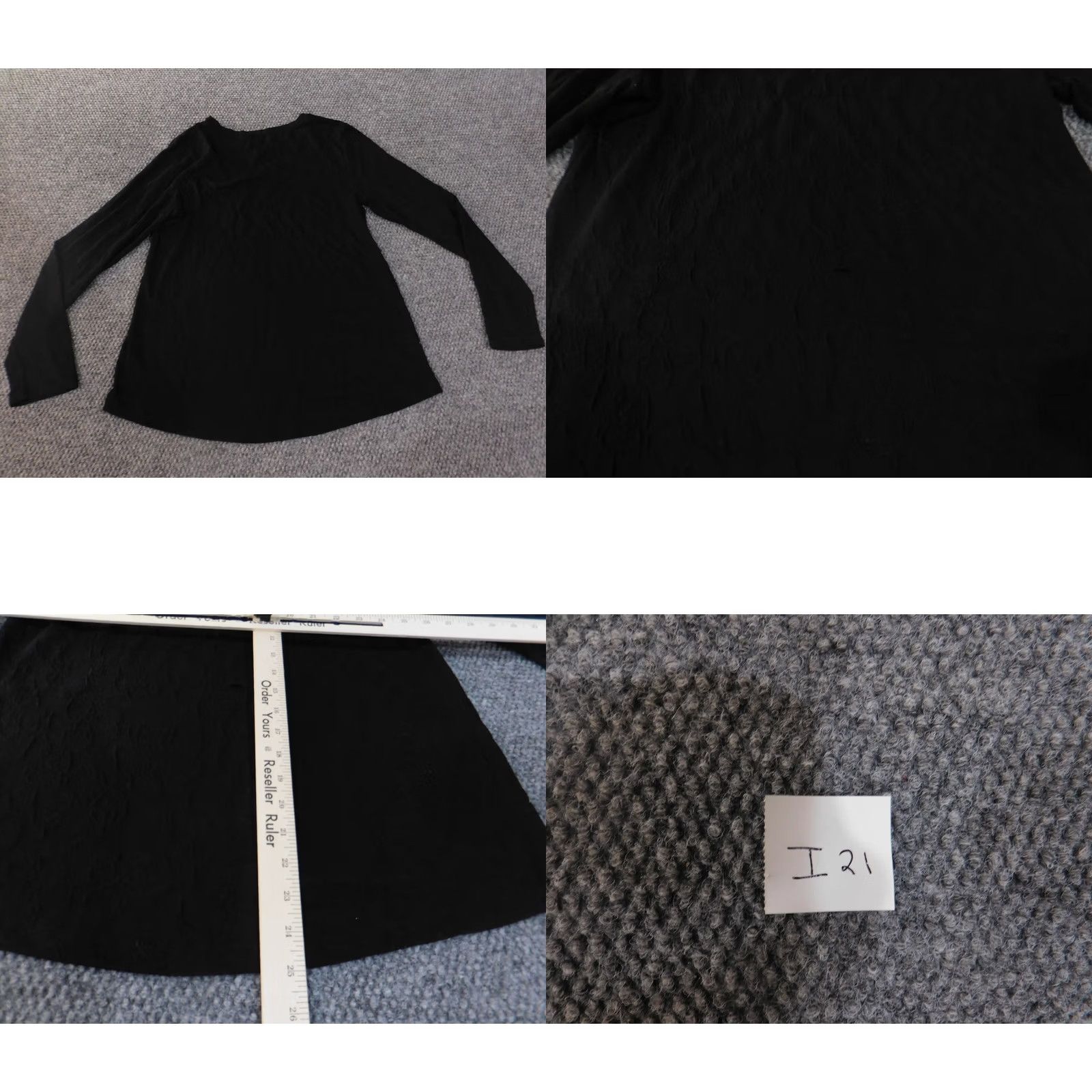 Vintage Simply Vera Vera Wang Blouse Shirt Womens M Black Crew Neck 3/4 Sleeve Knit Polyester Rayon Stretch Ruffle Casual Size M / US 6-8 / IT 42-44 - 8 Thumbnail