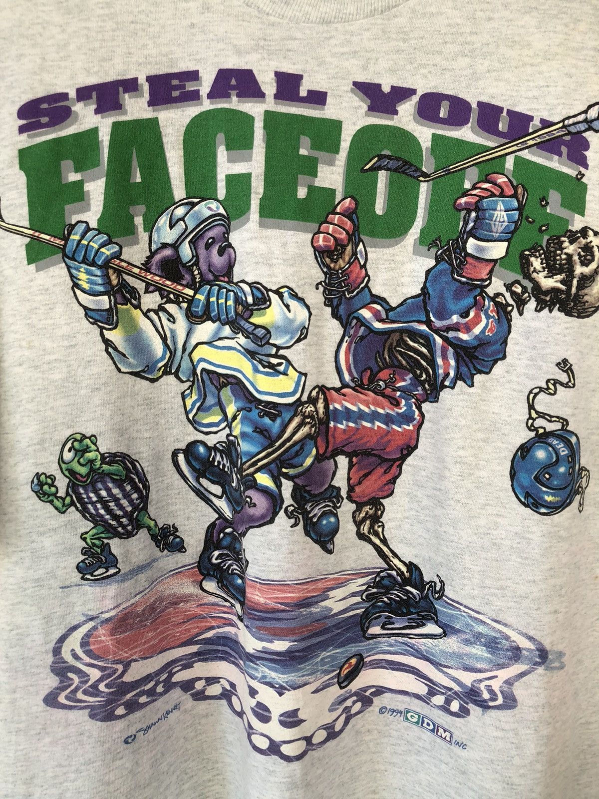 Band Tees Vintage 90s GRATEFUL DEAD steal your faceoff Size US XL / EU 56 / 4 - 4 Thumbnail