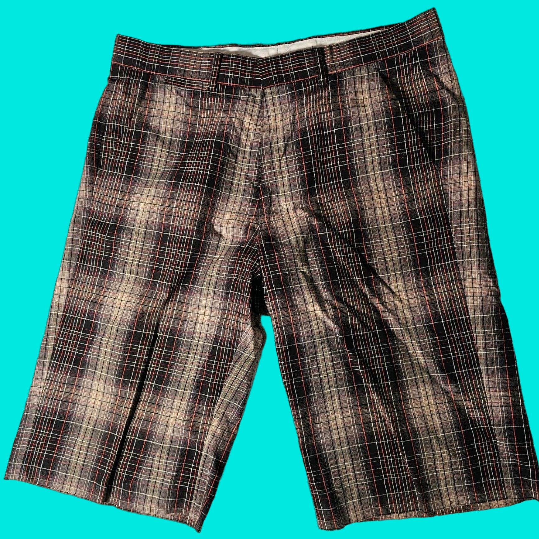 Ben Sherman VINTAGE Ben Sherman Shorts Men's Chino Beach Brown Plaid 32 11" Inseam Pockets Size US 32 / EU 48 - 1 Thumbnail