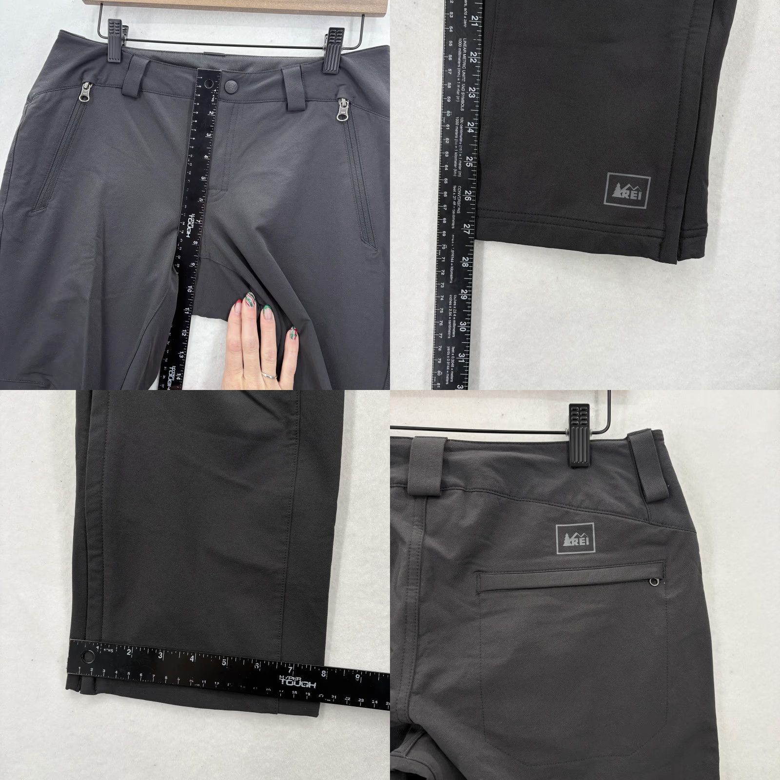 Vintage REI Mistral Soft Shell Hiking Pants Womens 6P Petite Gray Zip Ankle Pockets Stretch Camp Size 28" / US 6 / IT 42 - 8 Thumbnail