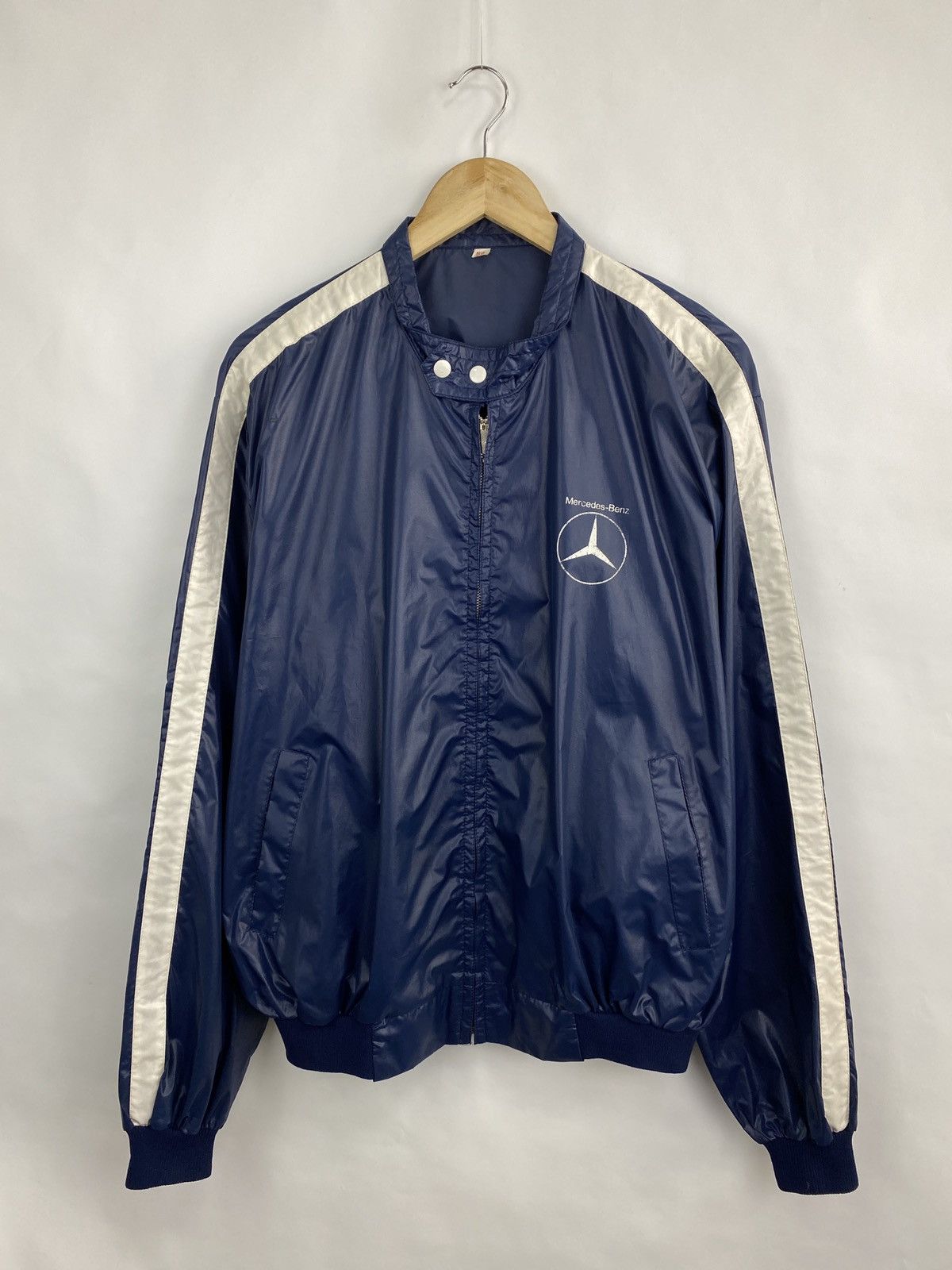 Mercedes-Benz 🇩🇪 Vintage 80s Mercedes Benz Jacket Rare Retro Hype Y2K Size US L / EU 52-54 / 3 - 3 Thumbnail