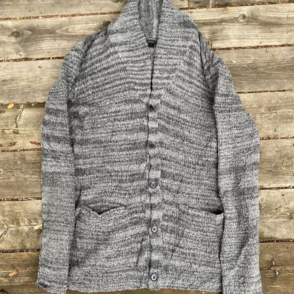 John Varvatos Vintage John Varvatos USA Knit Cardigan Sweater XL Gray Size US XL / EU 56 / 4 - 7 Thumbnail