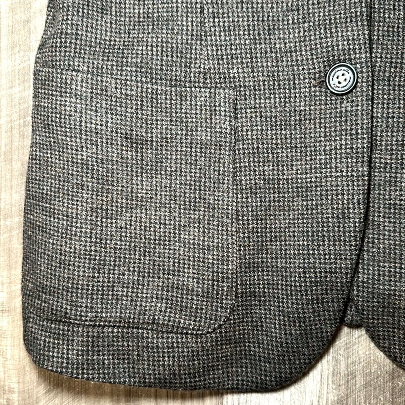 Massimo Alba Massimo Alba Blazer Wool Unstructured Made in Italy - Small Women’s Brown Houndstooth Wool Blazer, BASIC Jacket, Regular, M Size M / US 6-8 / IT 42-44 - 6 Thumbnail