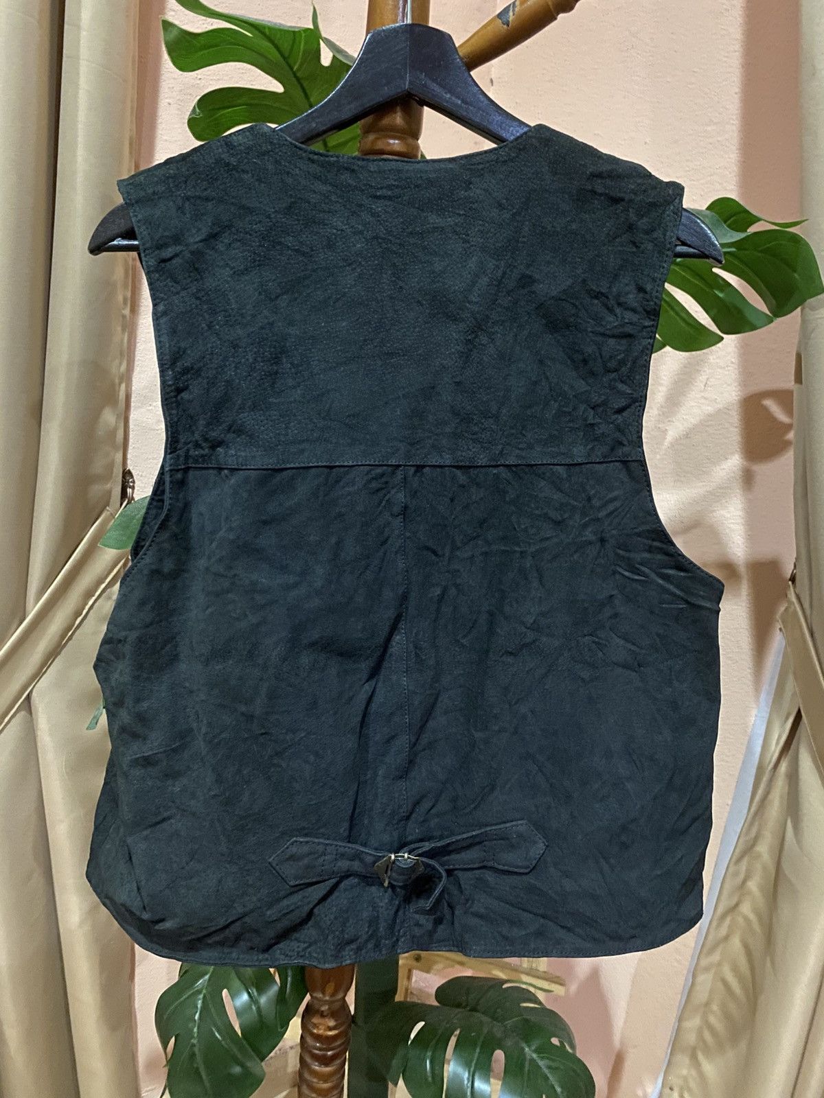 Vintage Vintage Bonmarlen Motorcycle Black Faux Suede Vest Japan Size US L / EU 52-54 / 3 - 5 Thumbnail