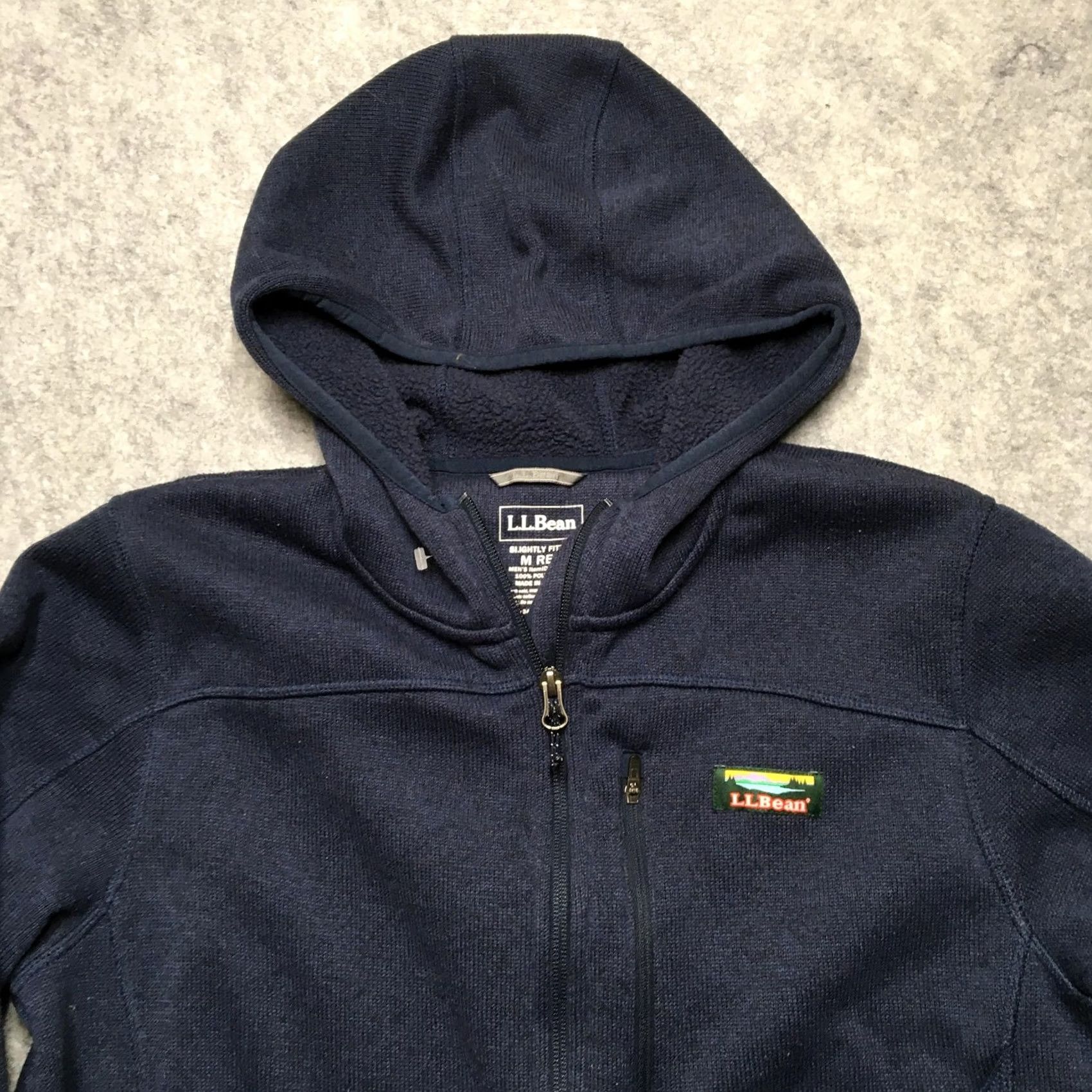 Vintage L.L.Bean Jacket Mens Medium Blue Hooded Fleece Full Zip Slightly Fitted Size US M / EU 48-50 / 2 - 4 Thumbnail