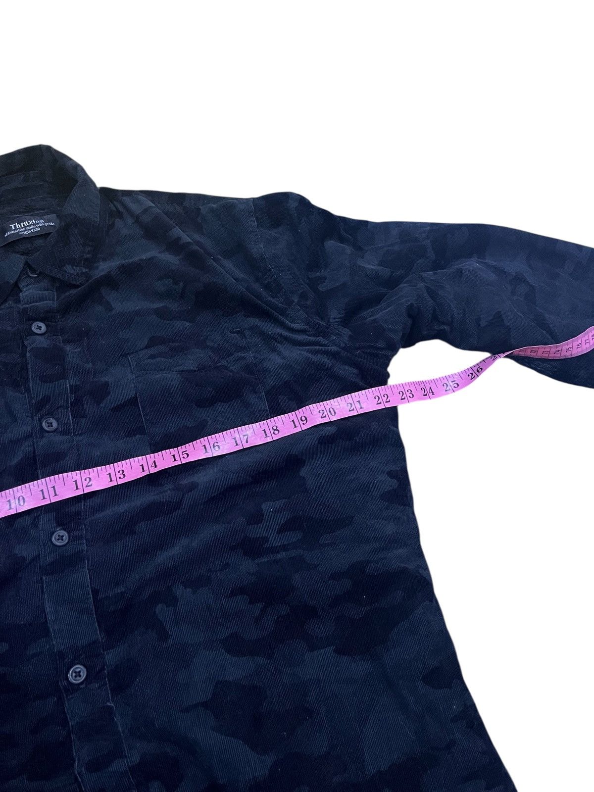 Japanese Brand THRUXTON CAMO BLACK CORDUROI FLEECE BUTTON UP JAKET Size US L / EU 52-54 / 3 - 10 Thumbnail
