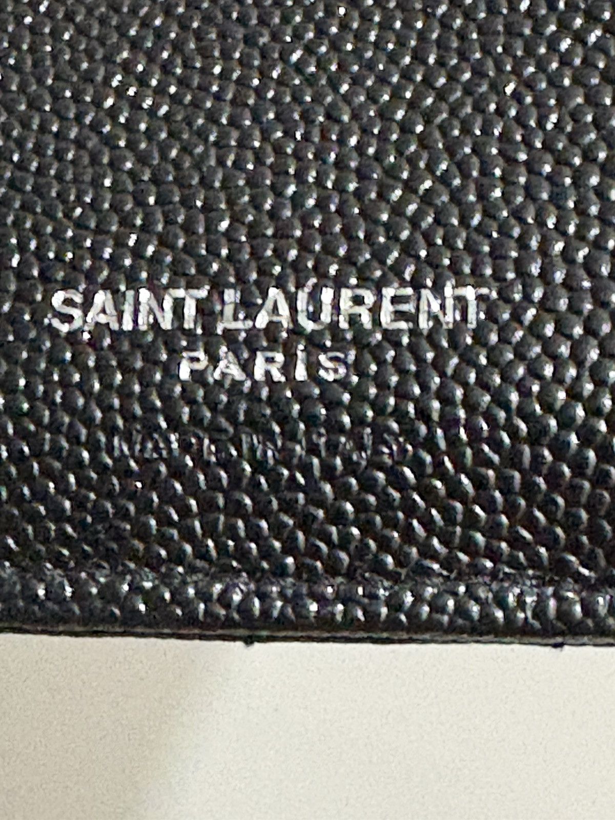 Saint Laurent Paris SAINT LAURENT GRAIN DE POUDRE CHEVRON MONOGRAM ZIPPED CARD Size ONE SIZE - 6 Thumbnail