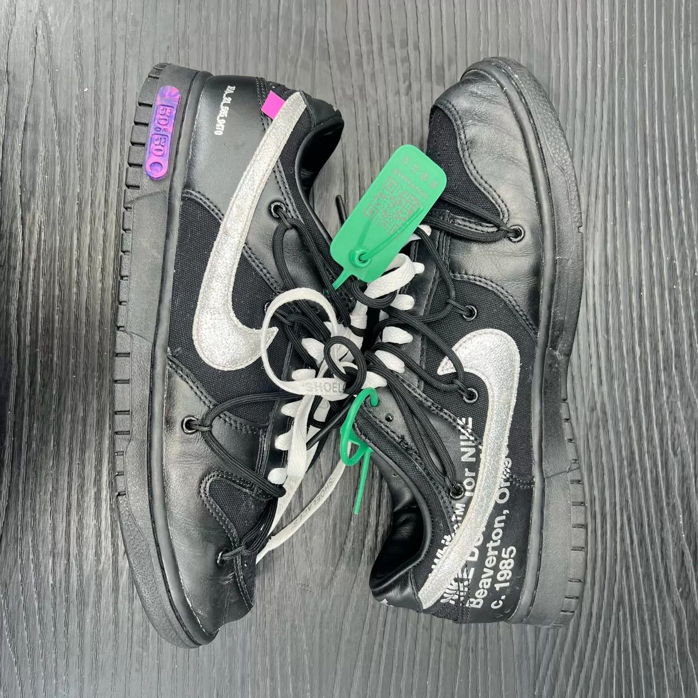 Nike OW Dunk Black 44 No Buttons Size US 11 / EU 44 - 2 Thumbnail