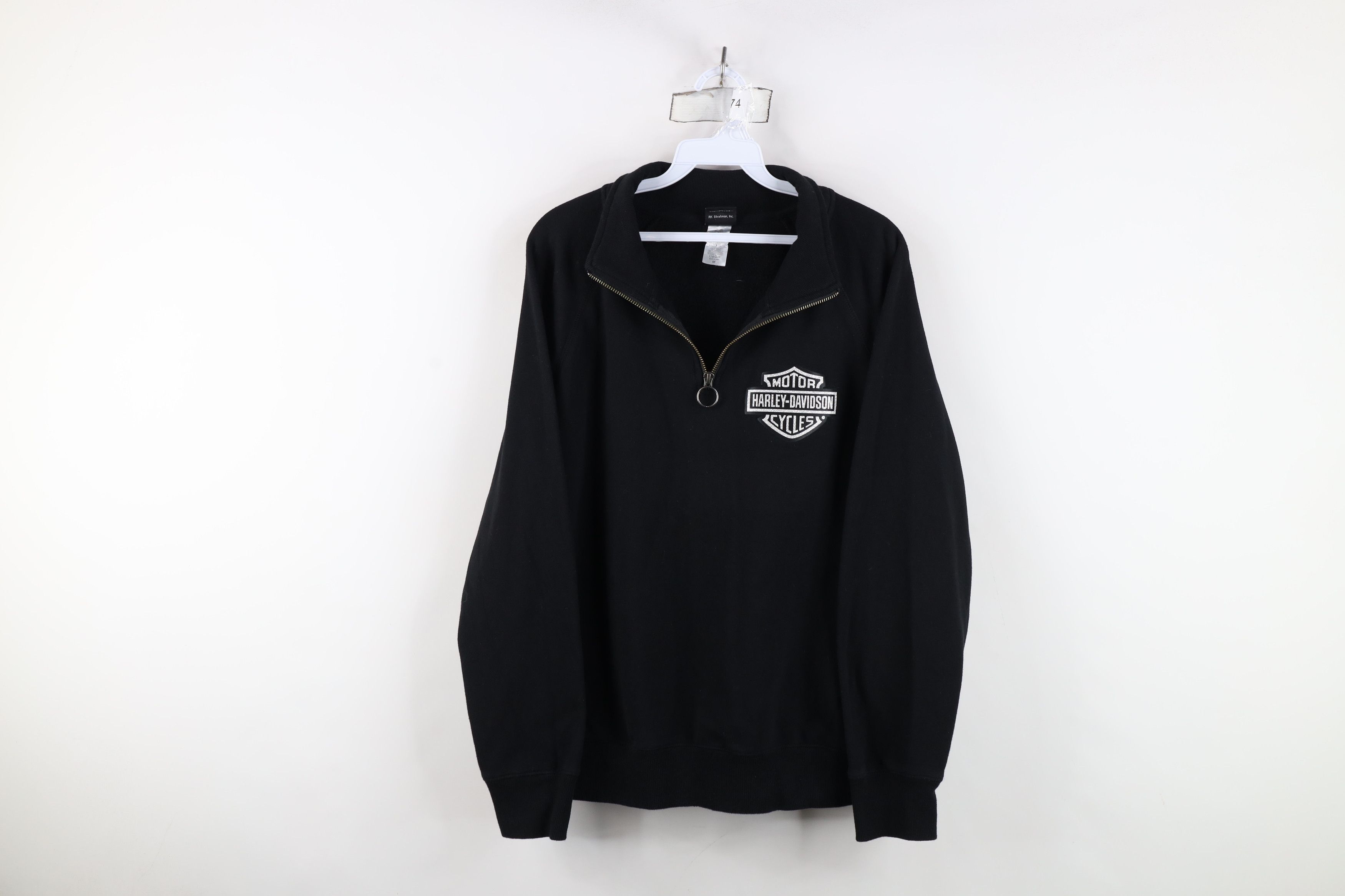 Harley Davidson Vintage Y2K Harley Davidson Rose Wings Half Zip Sweatshirt Size M / US 6-8 / IT 42-44 - 1 Thumbnail