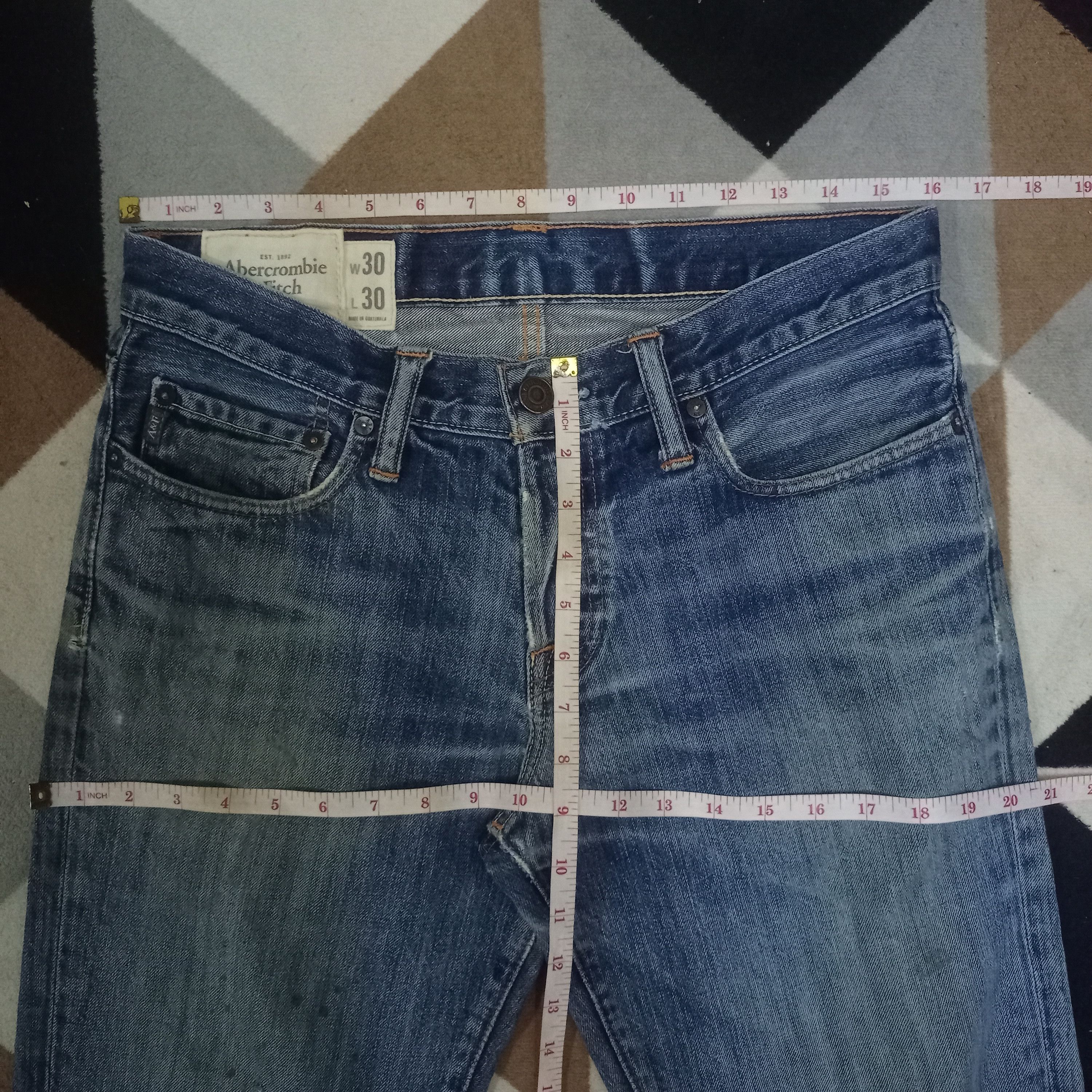 Abercrombie & Fitch Vintage Abercrombie Blue Wash Straight Leg Jeans 32x32 Size US 32 / EU 48 - 9 Thumbnail