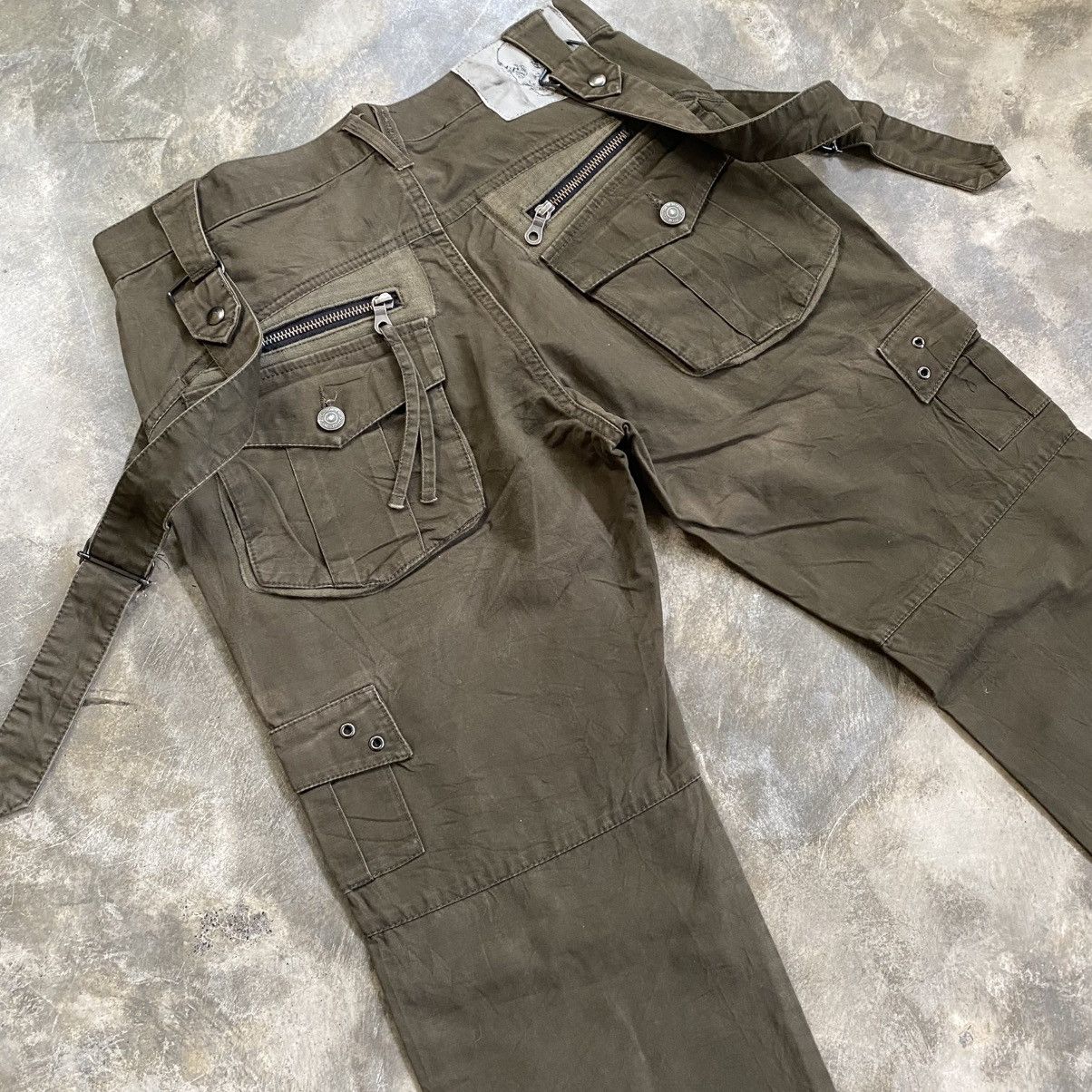 PPFM 2000s PPFM Cargo Punk Style Bondage Multipocket Pants Size US 30 / EU 46 - 10 Thumbnail